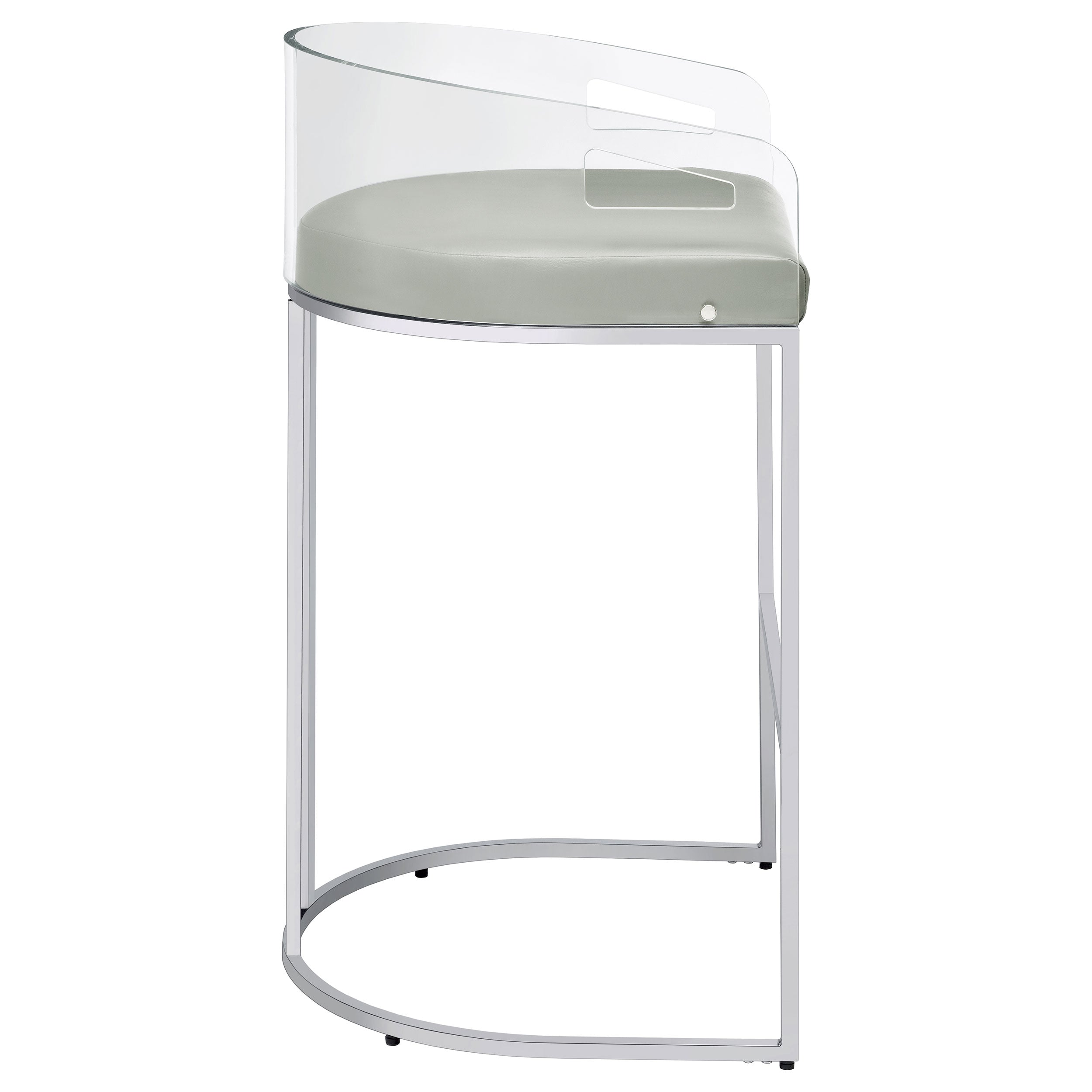 Thermosolis Clear Acrylic Bar Chair Chrome (Set of 2) — view 10
