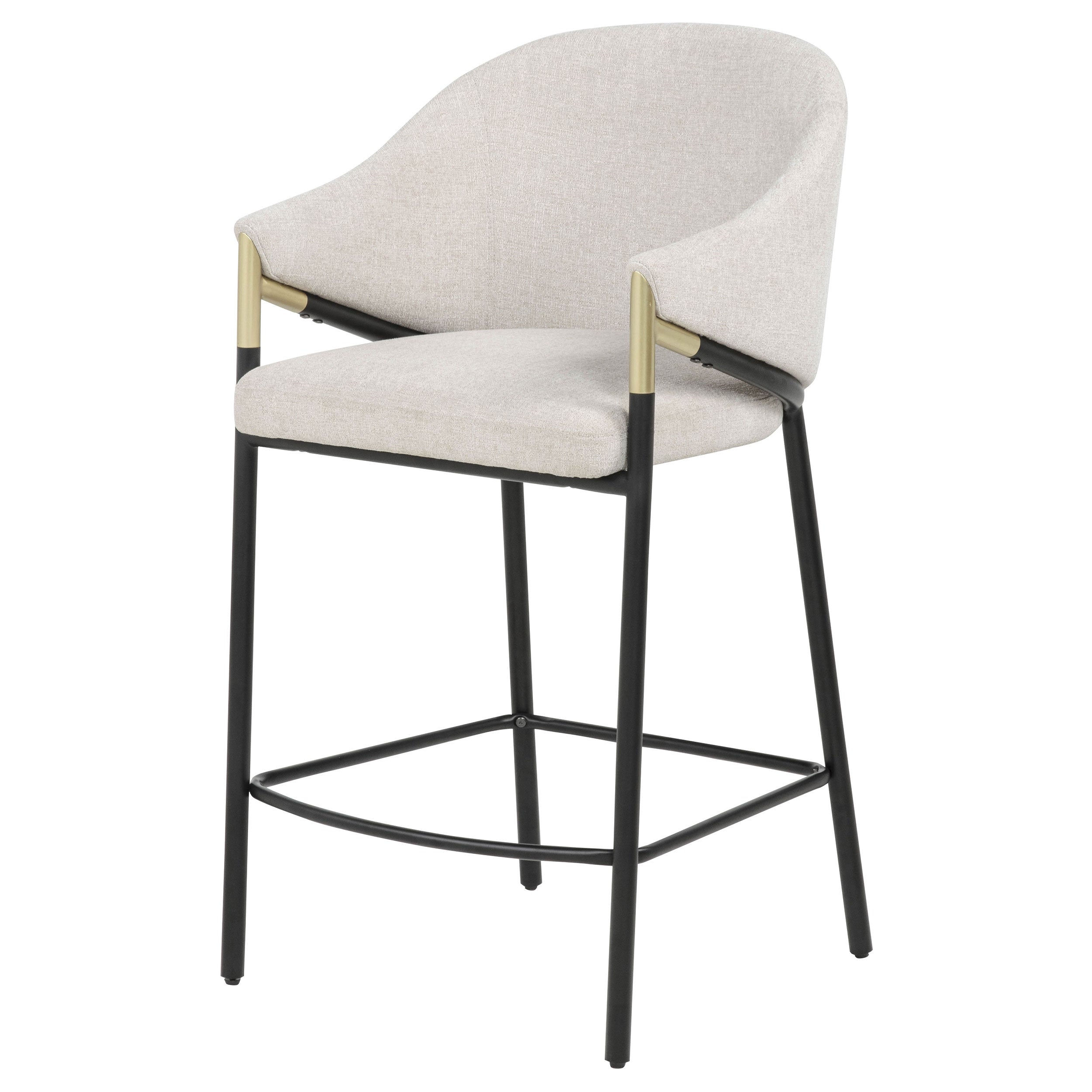 Chadwick Fabric Upholstered Counter Height Chair Beige (Set of 2) — view 4