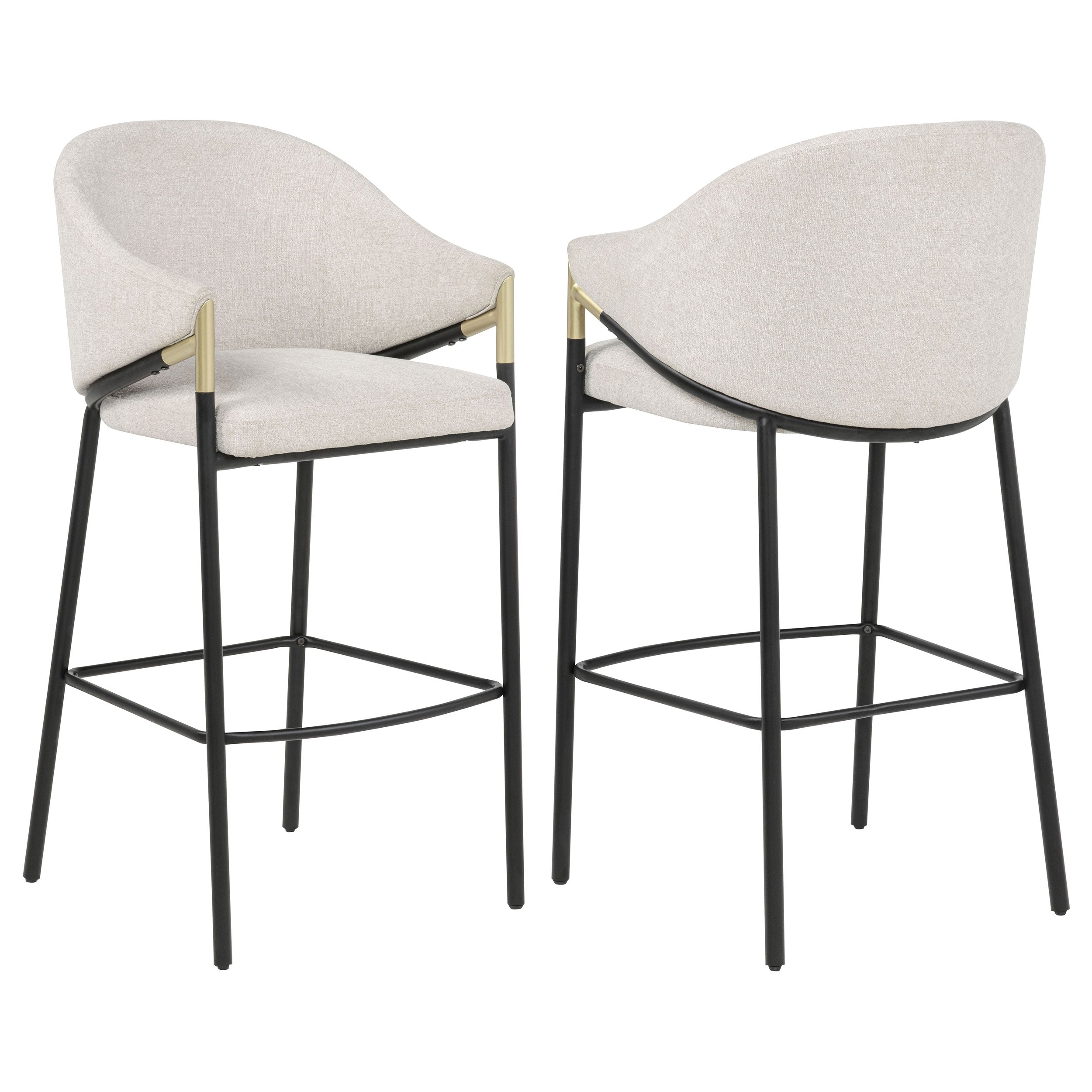 Chadwick Fabric Upholstered Bar Chair Beige (Set of 2) — view 1