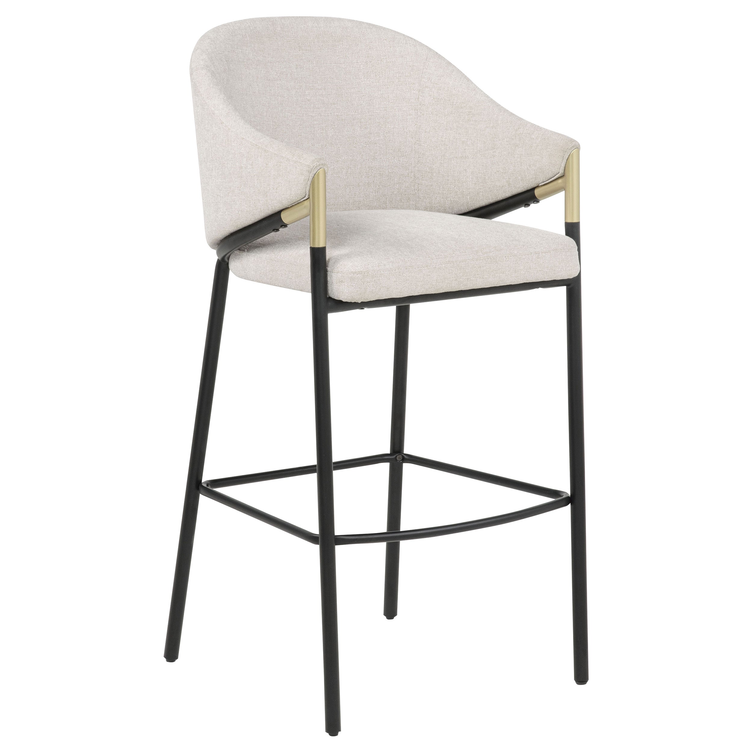 Chadwick Fabric Upholstered Bar Chair Beige (Set of 2) — view 2