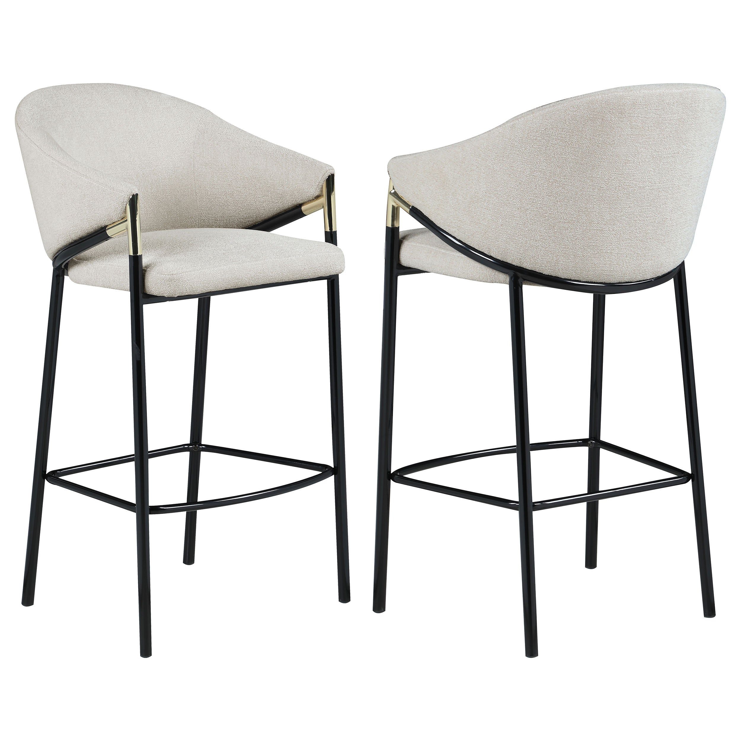 Chadwick Fabric Upholstered Bar Chair Beige (Set of 2) — view 1