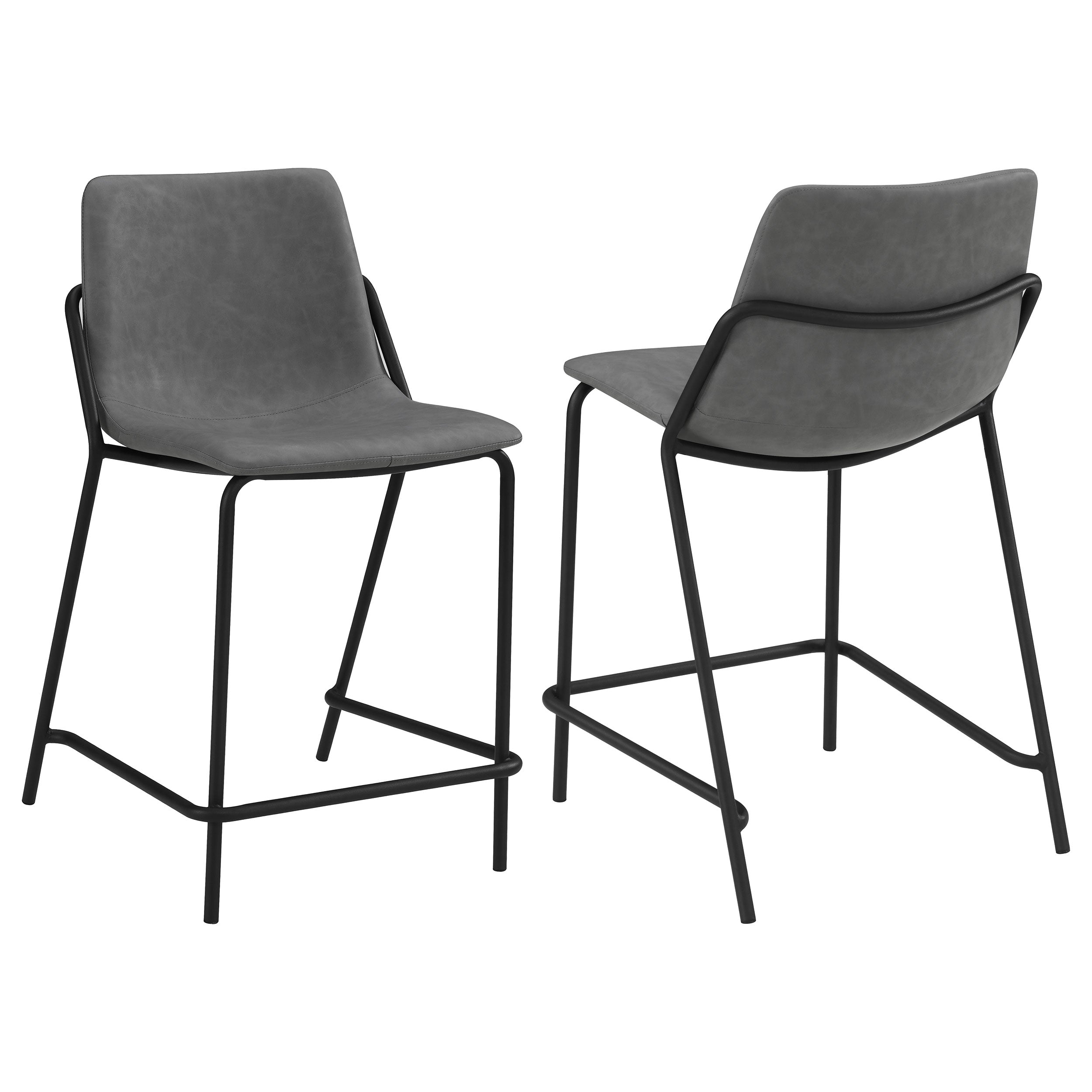 Earnest Upholstered Counter Chair Grey (Set of 2) — view 1