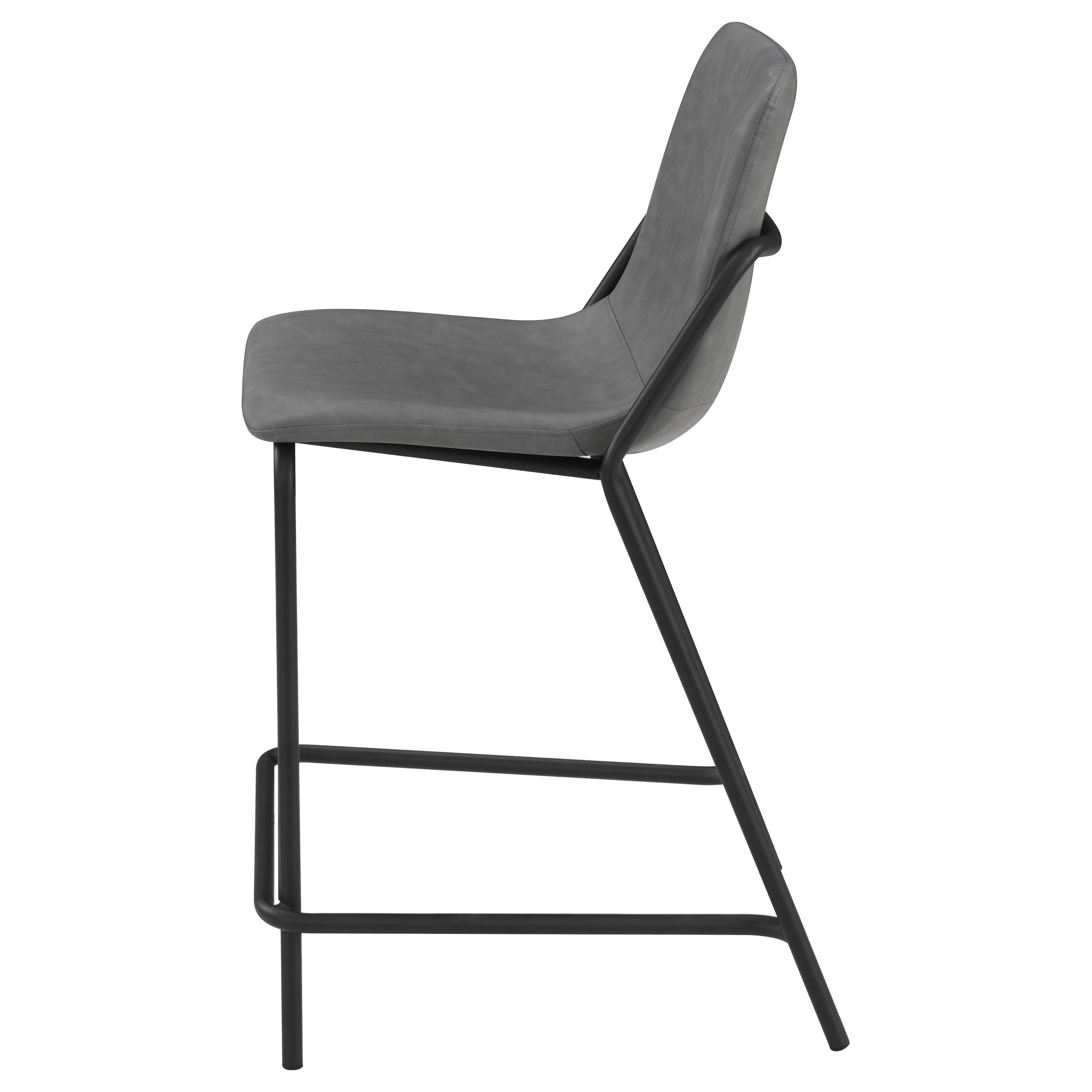 Earnest Upholstered Counter Chair Grey (Set of 2) — view 6