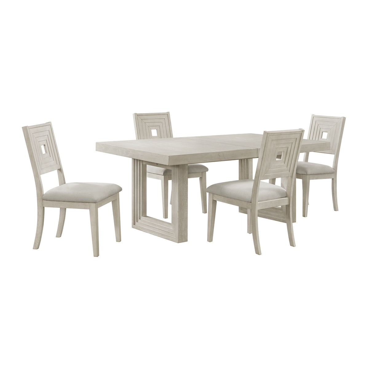 Avalanche Standard Height Dining Set in White by Elements International
