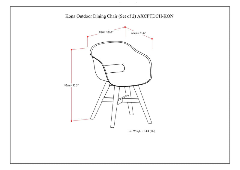 Kona - Outdoor Dining Chair in Plastic (Set of 2)