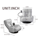 Adjustable Swivel Lounge Chair With 360 Degree Rotating Seat And Headrest Support