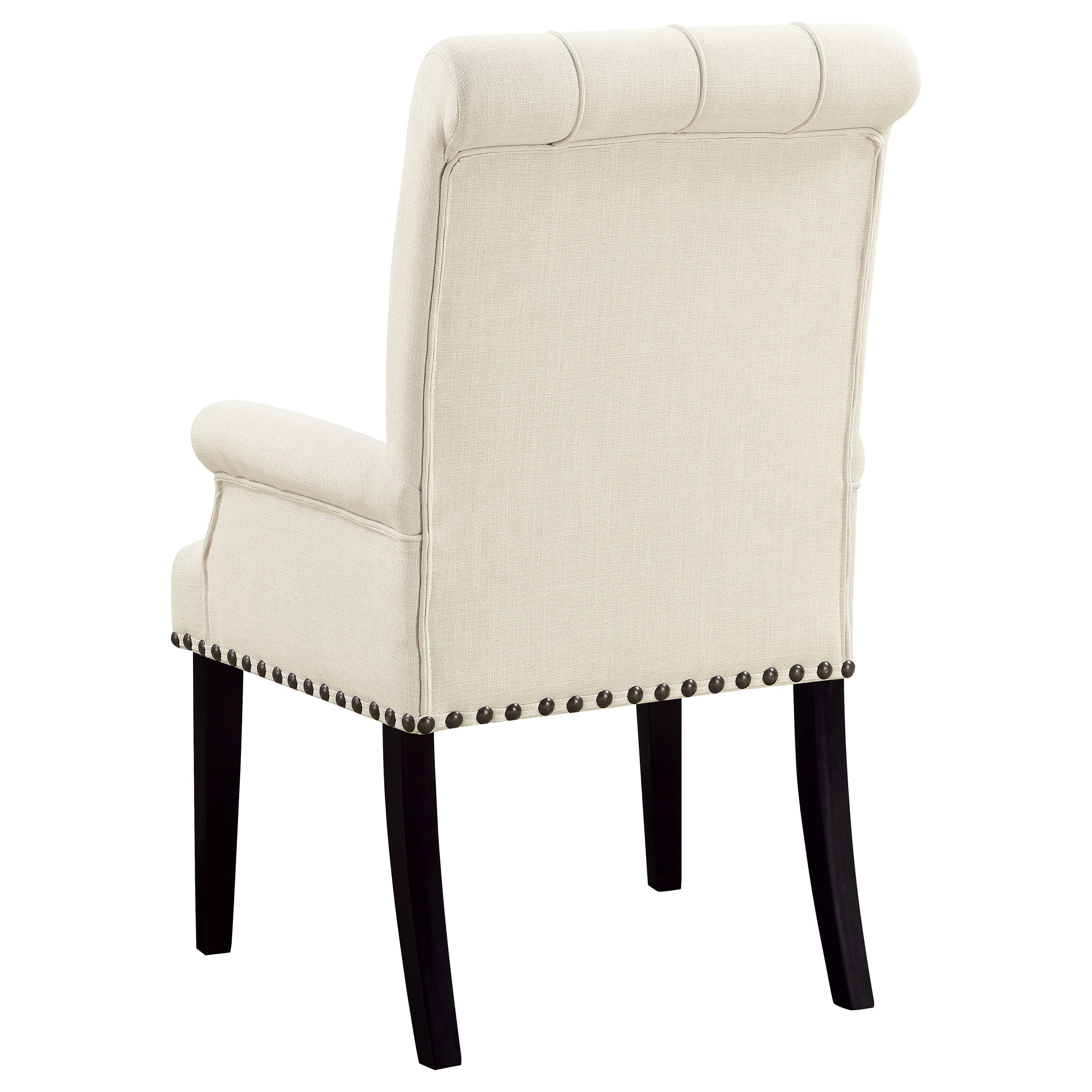 Alana Fabric Upholstered Dining Arm Chair Beige — view 6