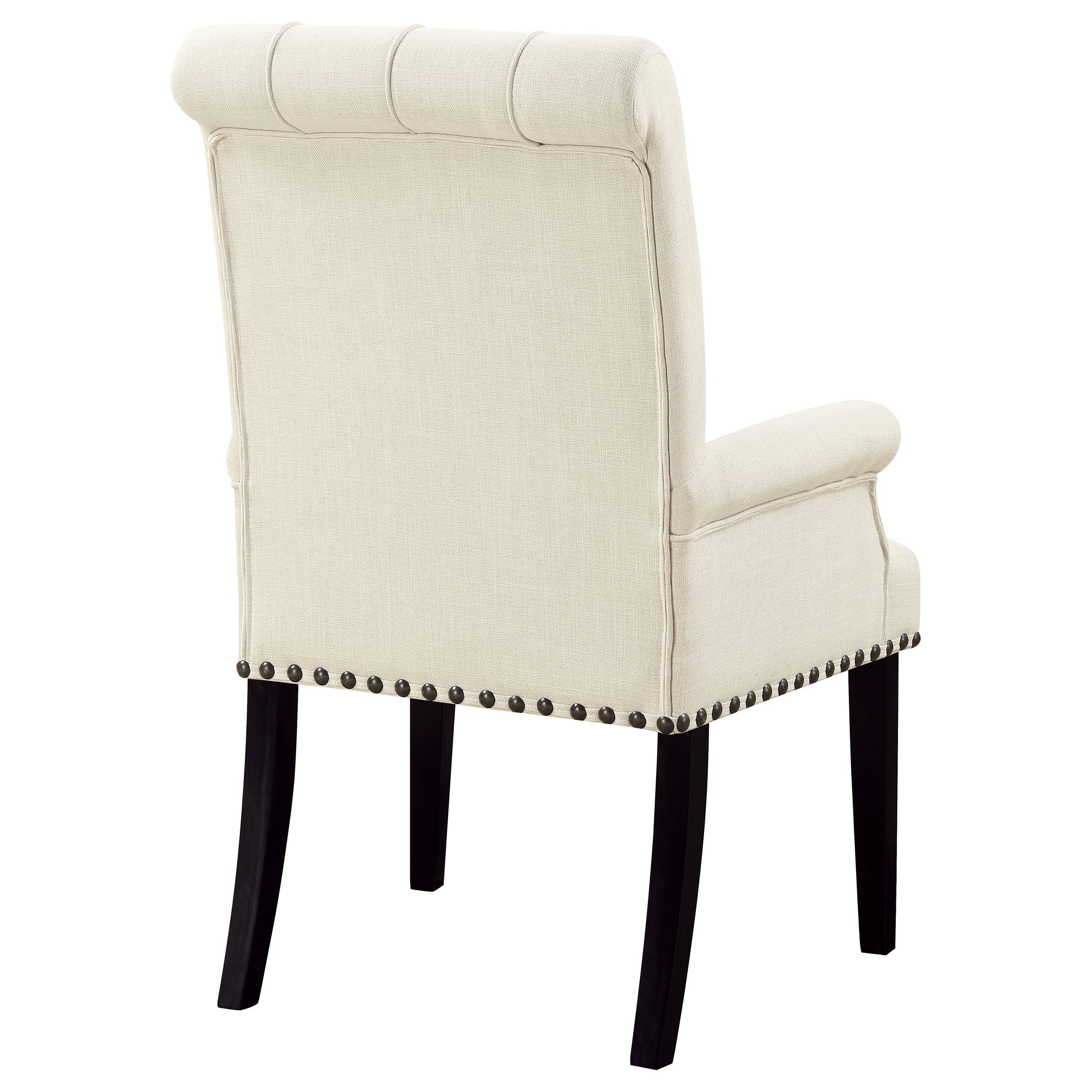 Alana Fabric Upholstered Dining Arm Chair Beige — view 7