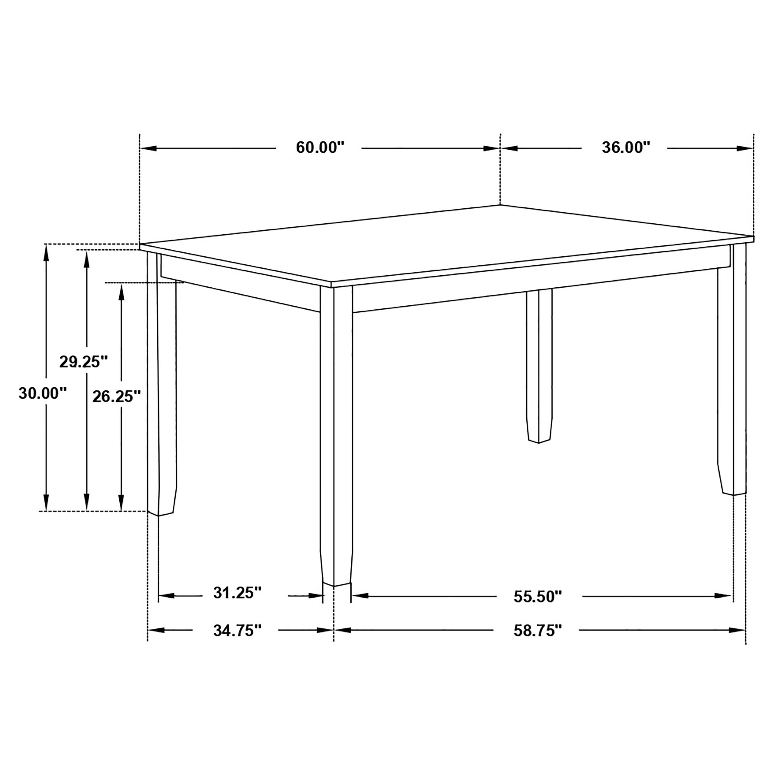 Fortress 7-piece Rectangular Dining Set Vintage Vanilla — view 15