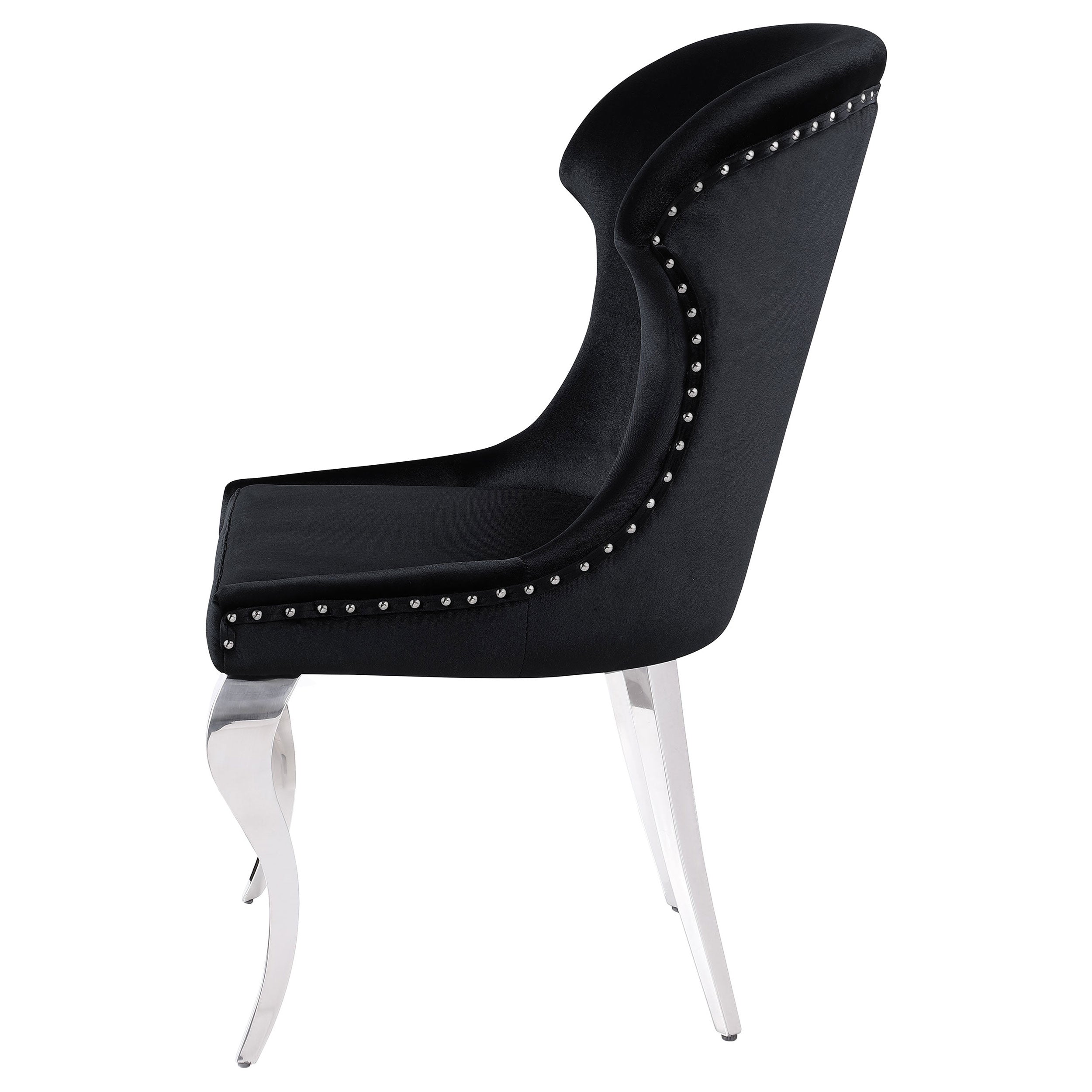 Cheyanne Upholstered Dining Side Chair Black (Set of 2) — view 6