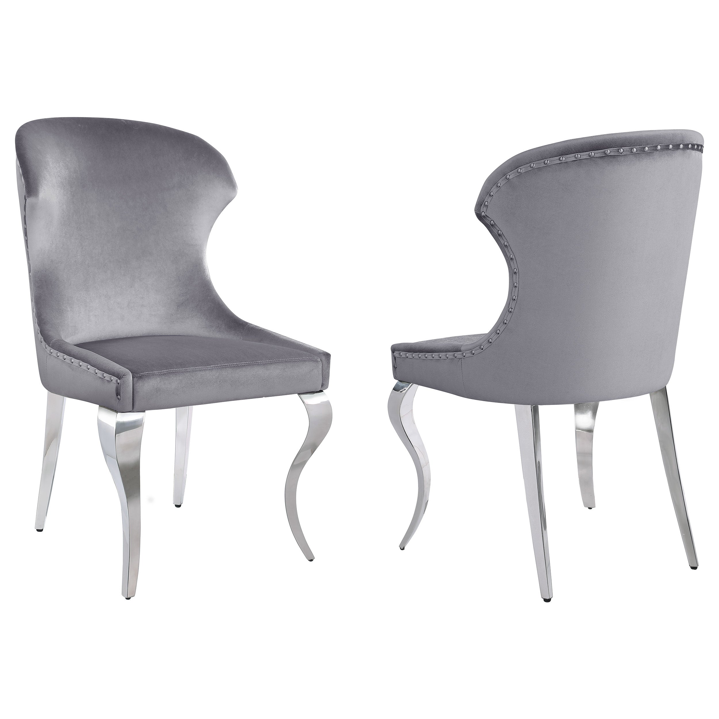 Cheyanne Upholstered Dining Side Chair Grey (Set of 2) — view 1