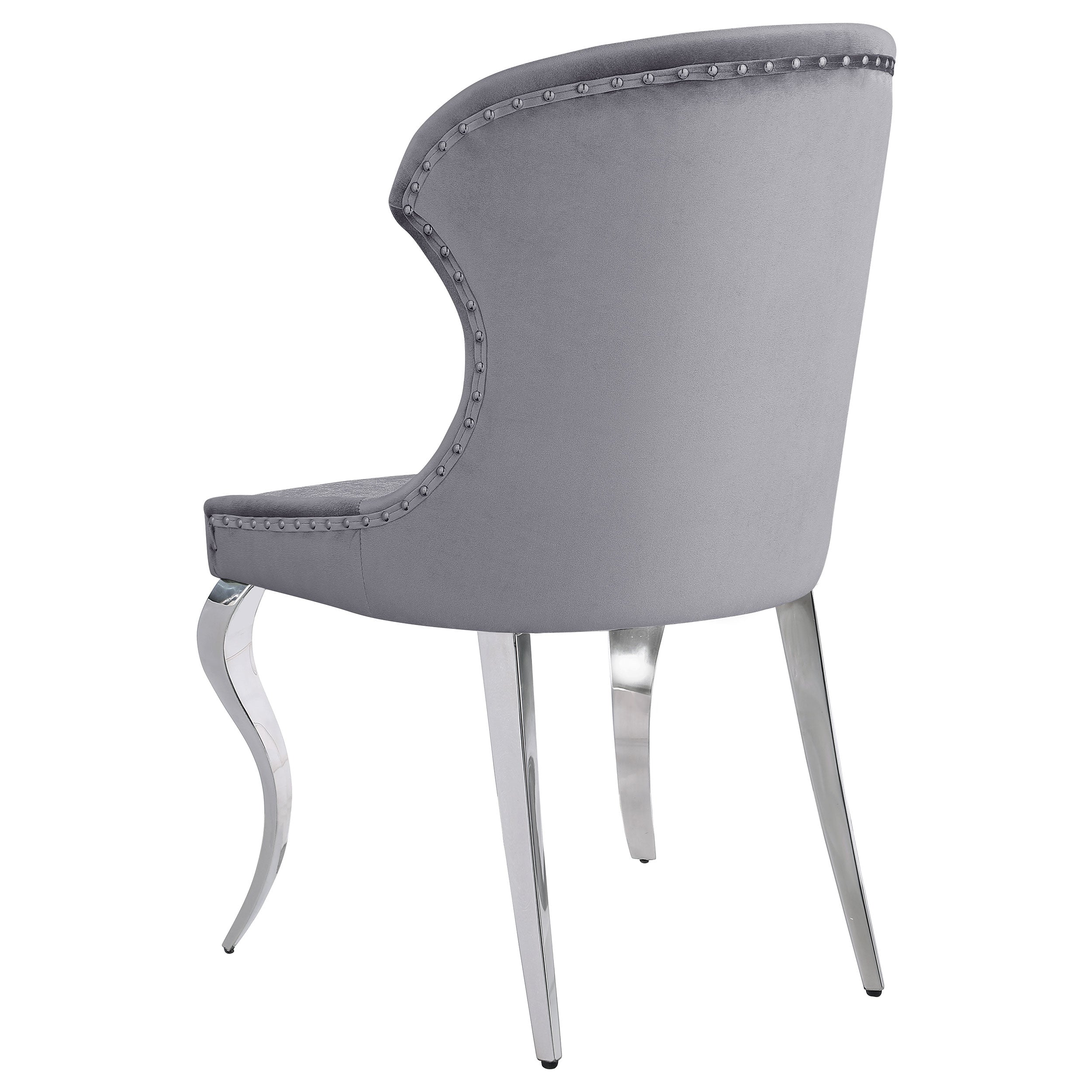 Cheyanne Upholstered Dining Side Chair Grey (Set of 2) — view 7