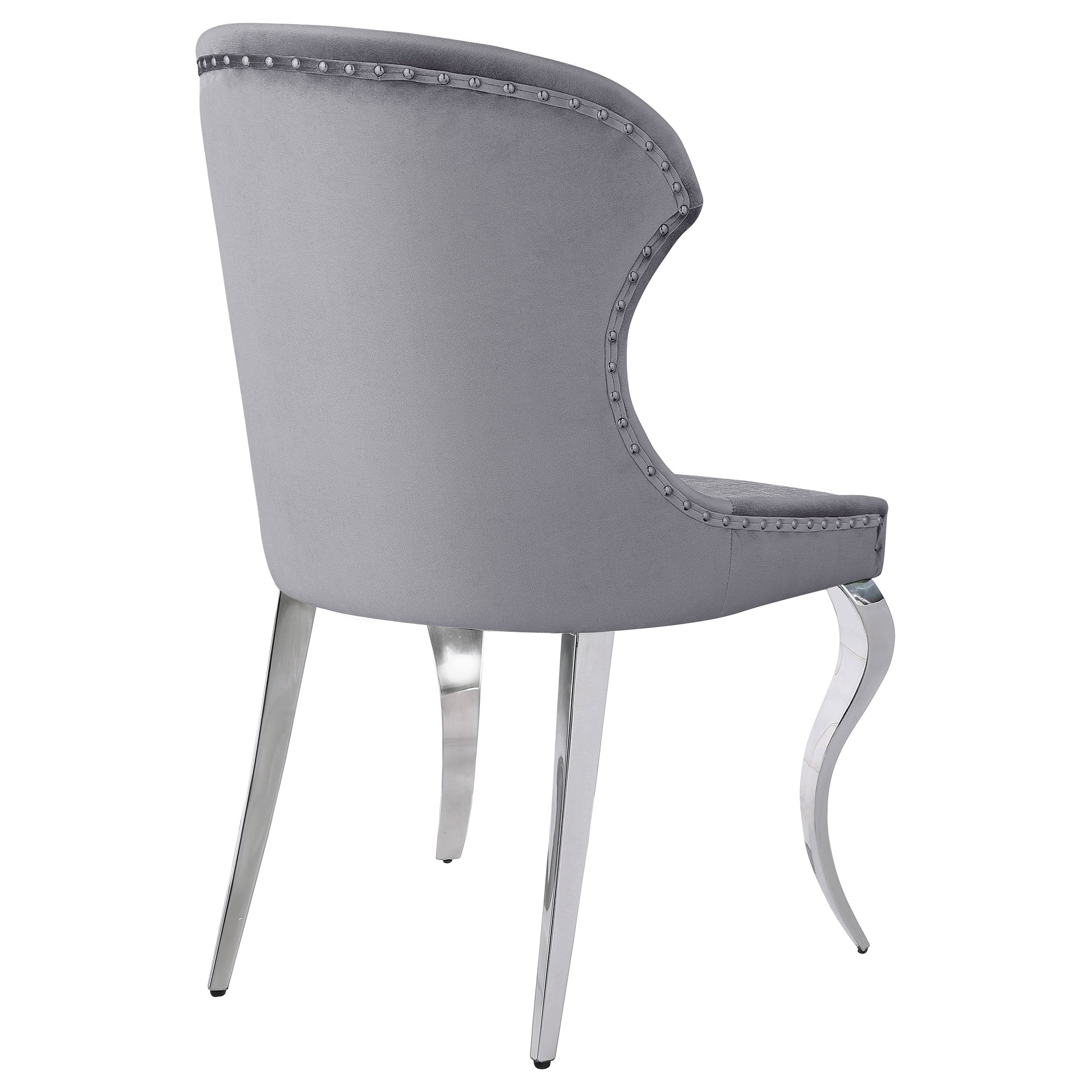 Cheyanne Upholstered Dining Side Chair Grey (Set of 2) — view 8