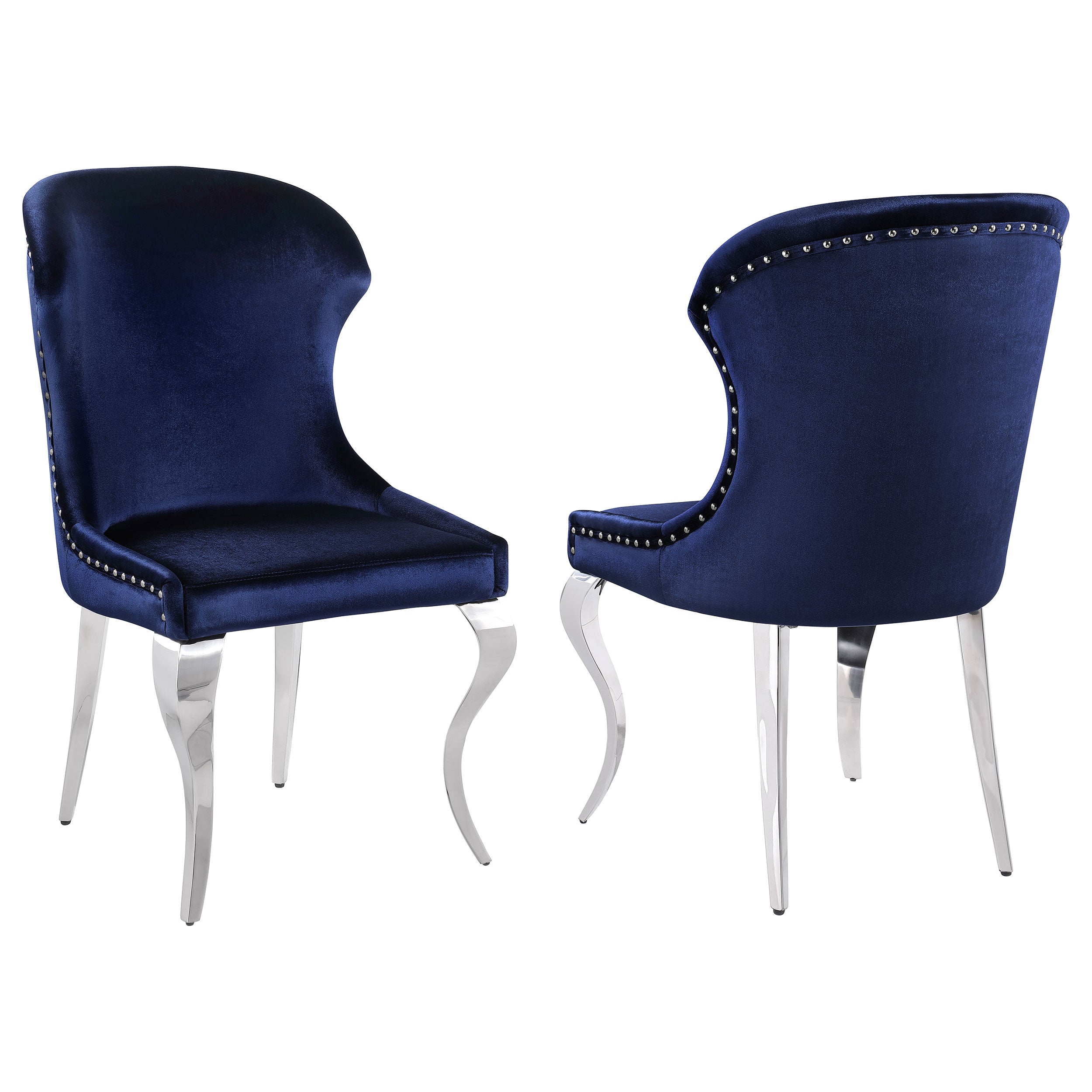 Cheyanne Upholstered Dining Side Chair Ink Blue (Set of 2) — view 1