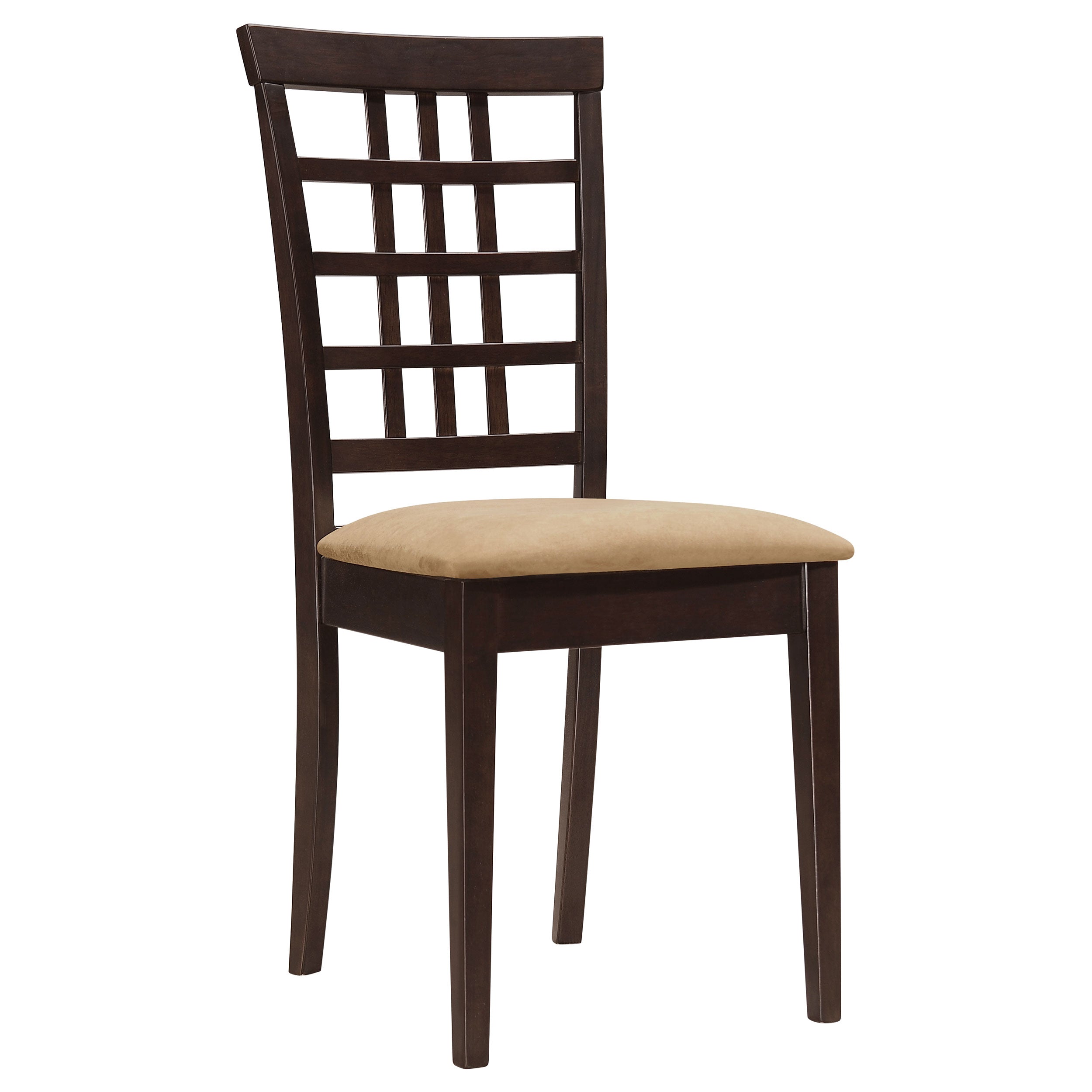 Kelso Lattice Back Dining Side Chair Cappuccino (Set of 2) — view 3