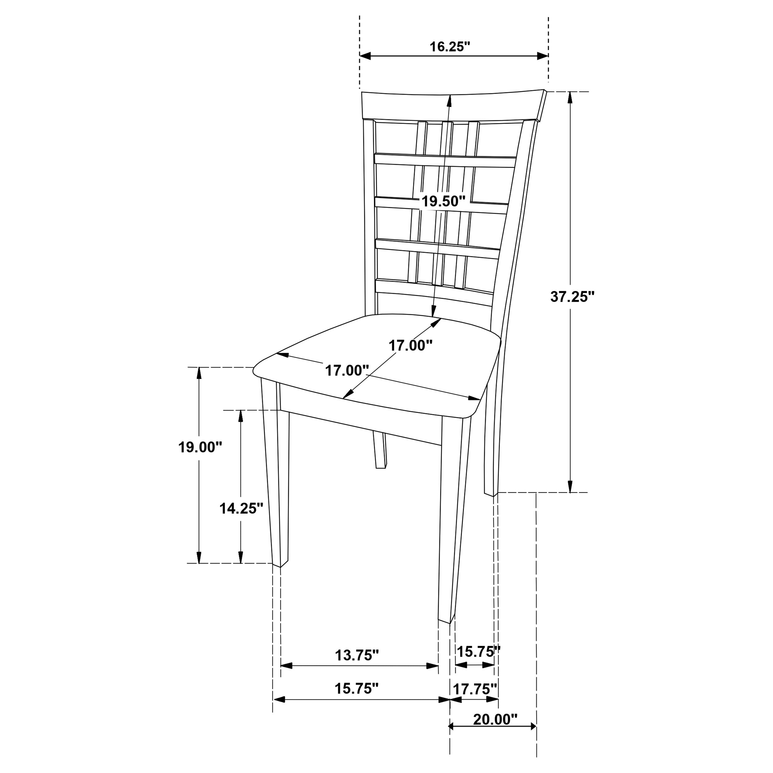 Kelso Lattice Back Dining Side Chair Cappuccino (Set of 2) — view 13