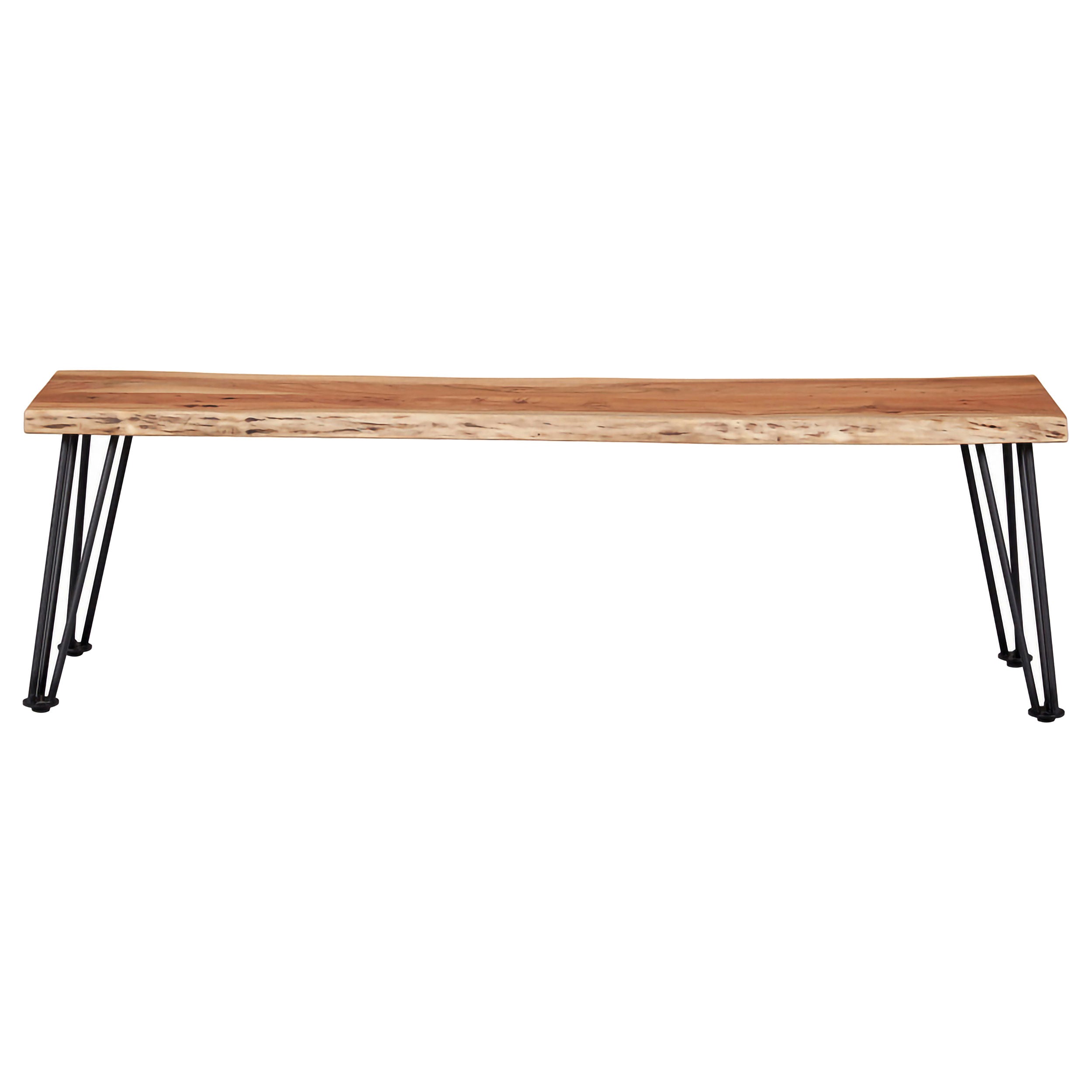 Sherman Wood Dining Bench Natural Acacia — view 3