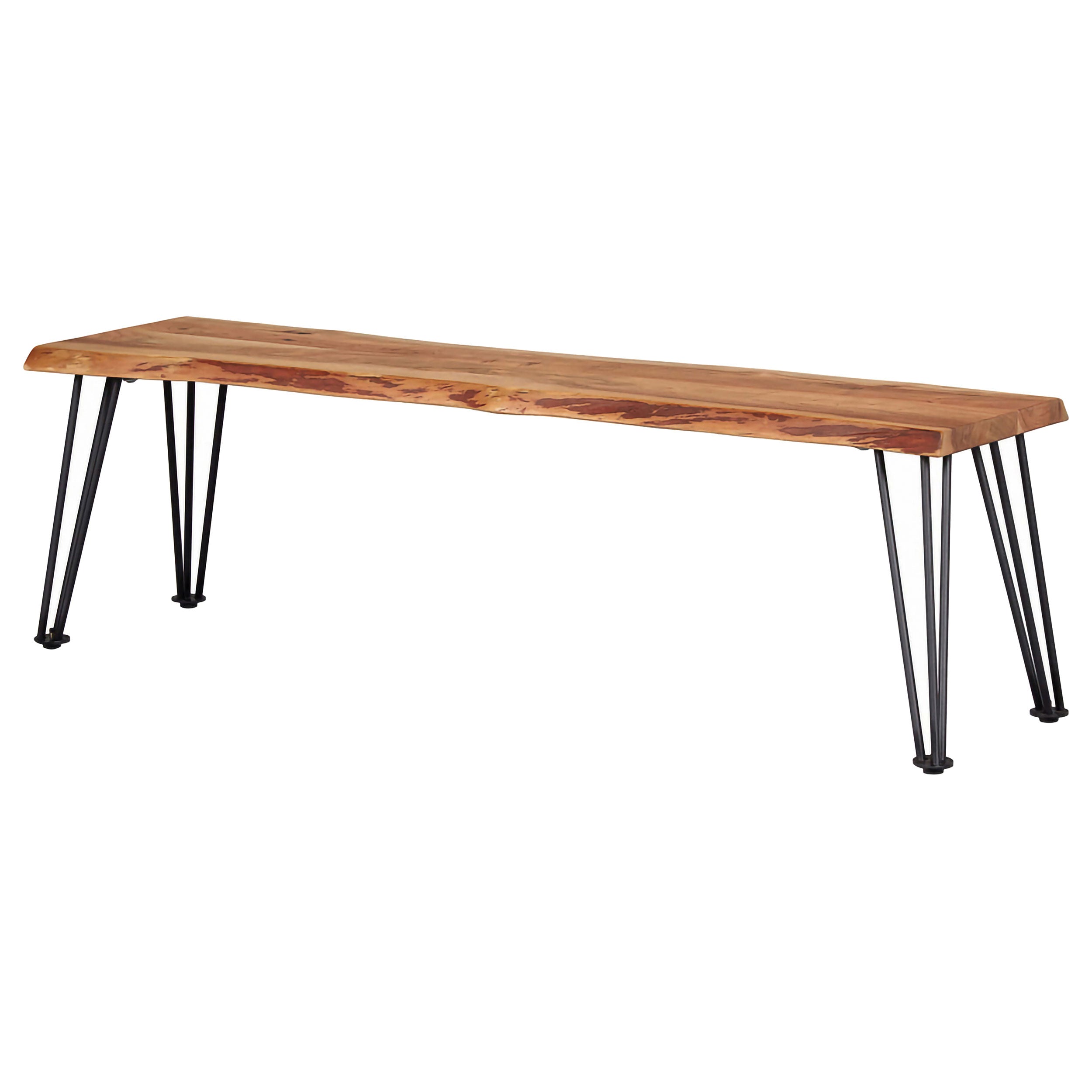Sherman Wood Dining Bench Natural Acacia — view 4