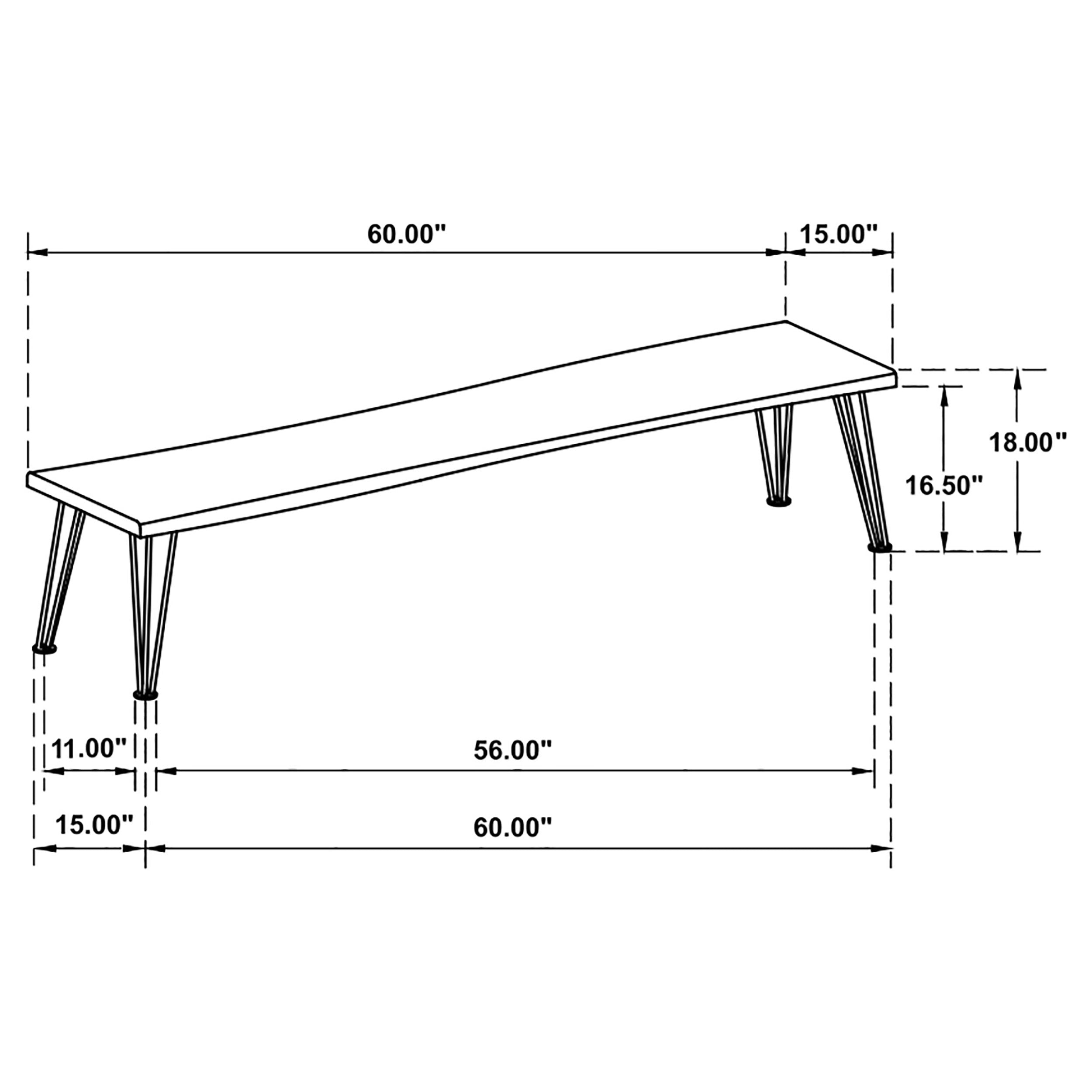 Sherman Wood Dining Bench Natural Acacia — view 8