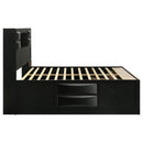 Briana - Wood Storage Bookcase Bed