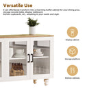 Farmhouse TV Stand With Solid Wood Gourd Shaped Legs For TVs Up To 70"