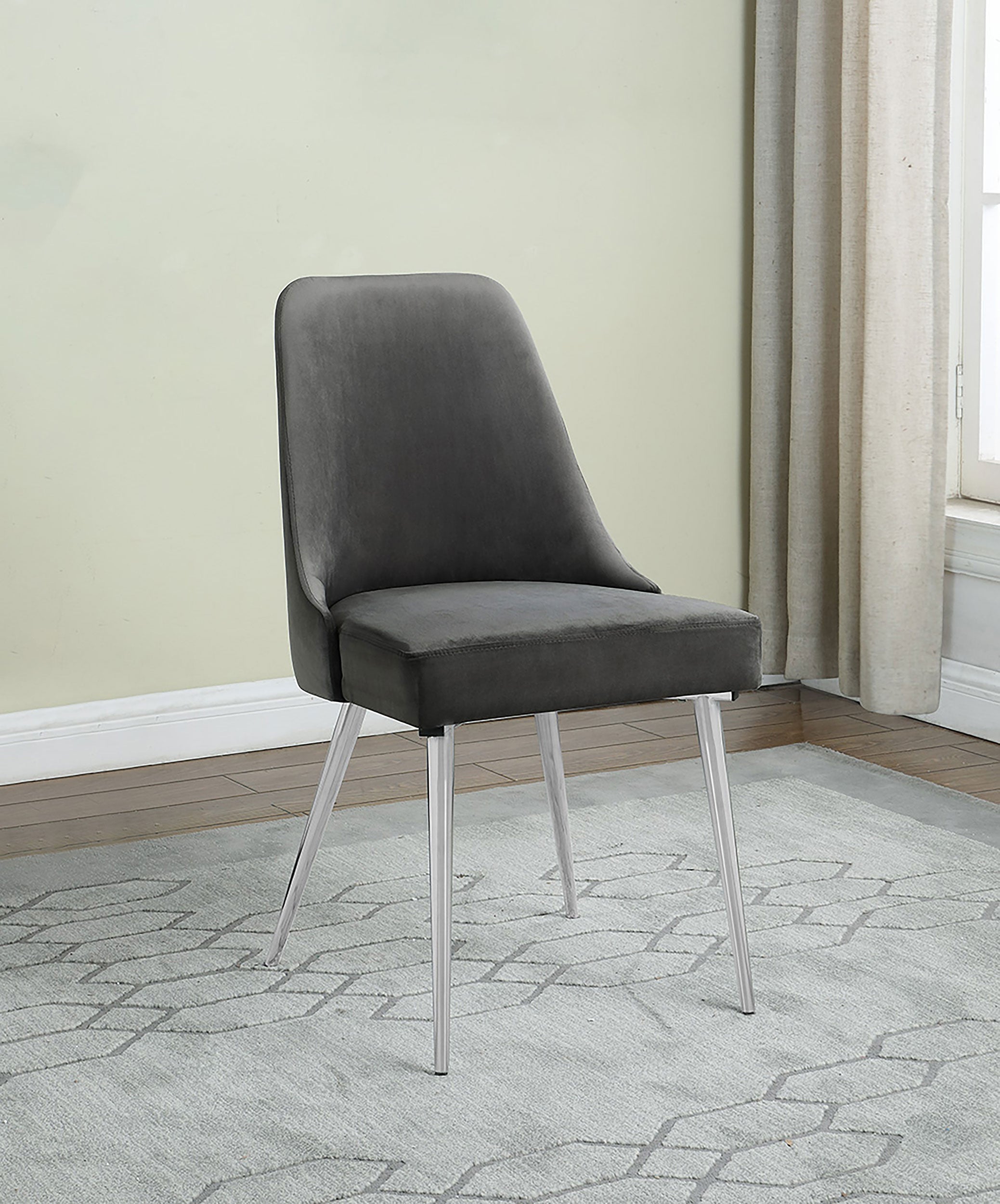 Cabianca Upholstered Dining Side Chair Grey (Set of 2) — view 2