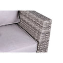 Outdoor 6 Person Wicker Seating Group With Cushions - Gray Mix