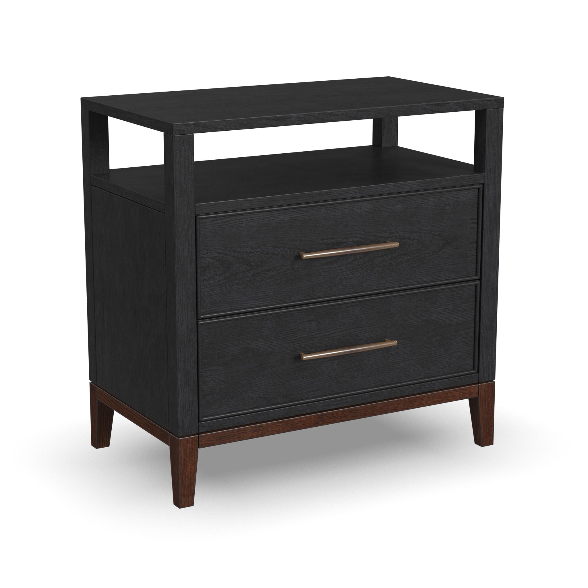 Waterfall - Nightstand - Black
