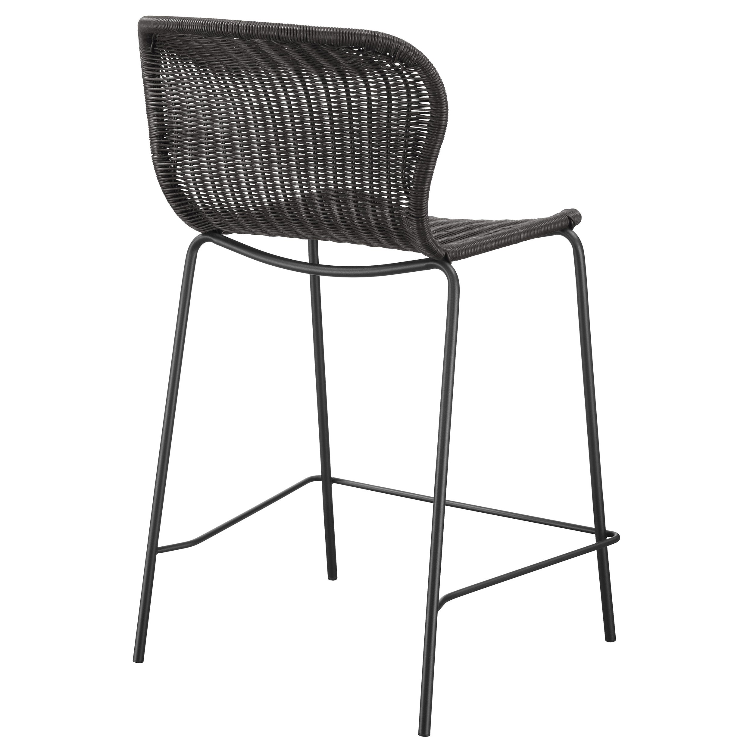 Mckinley Faux Rattan Metal Counter Chair Brown (Set of 2) — view 8
