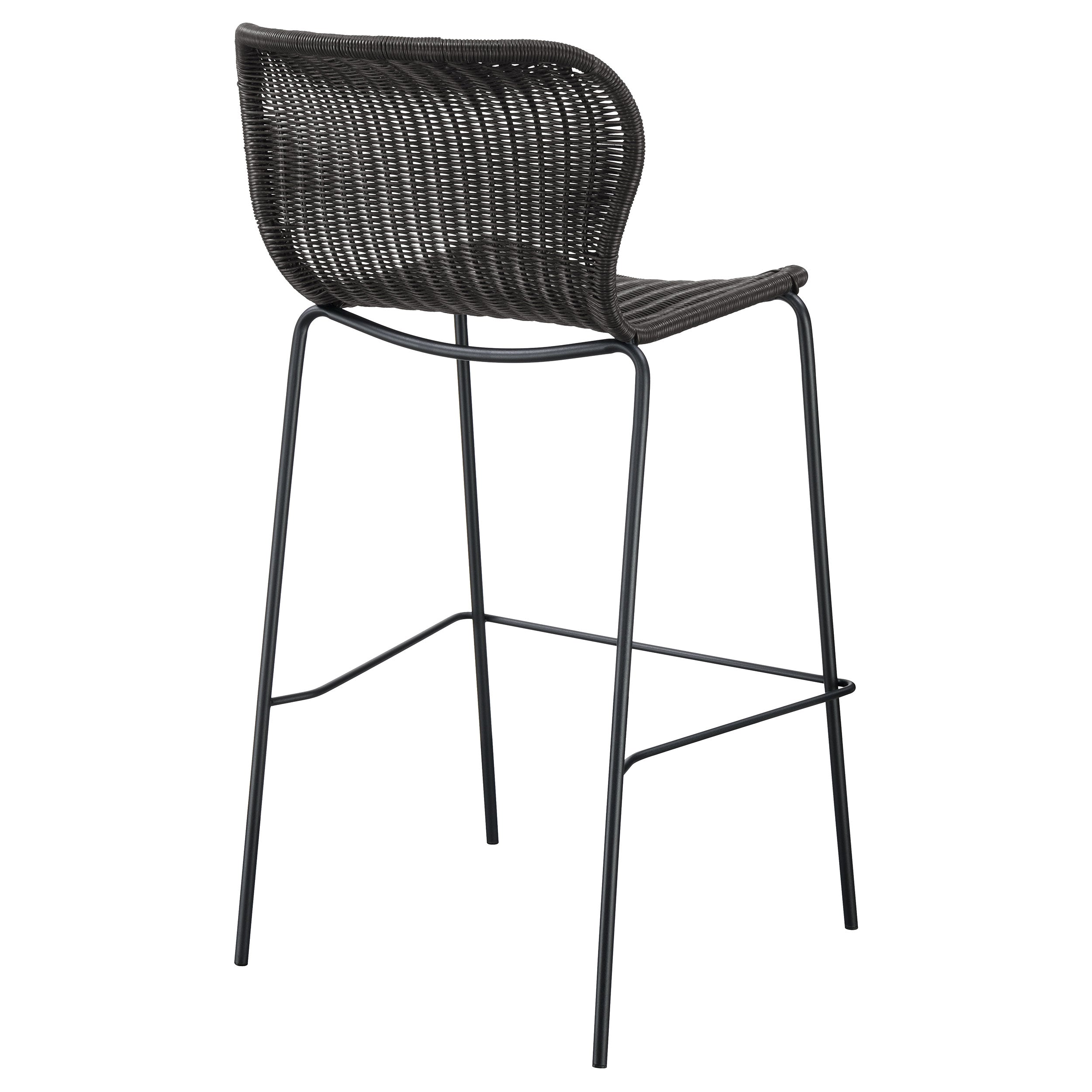 Mckinley Faux Rattan Metal Bar Chair Brown (Set of 2) — view 8