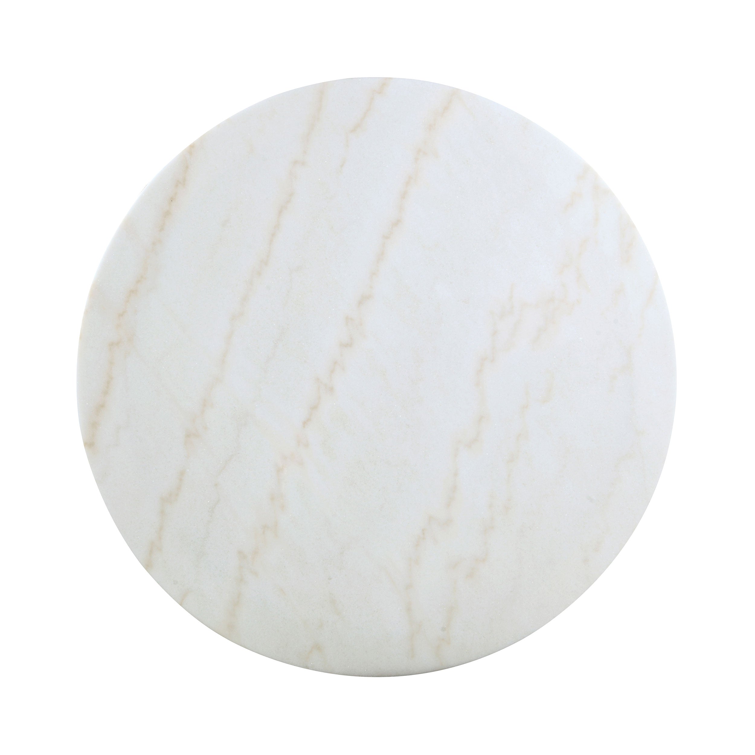 Kella Round 50-inch Marble Top Dining Table White Marble — view 3