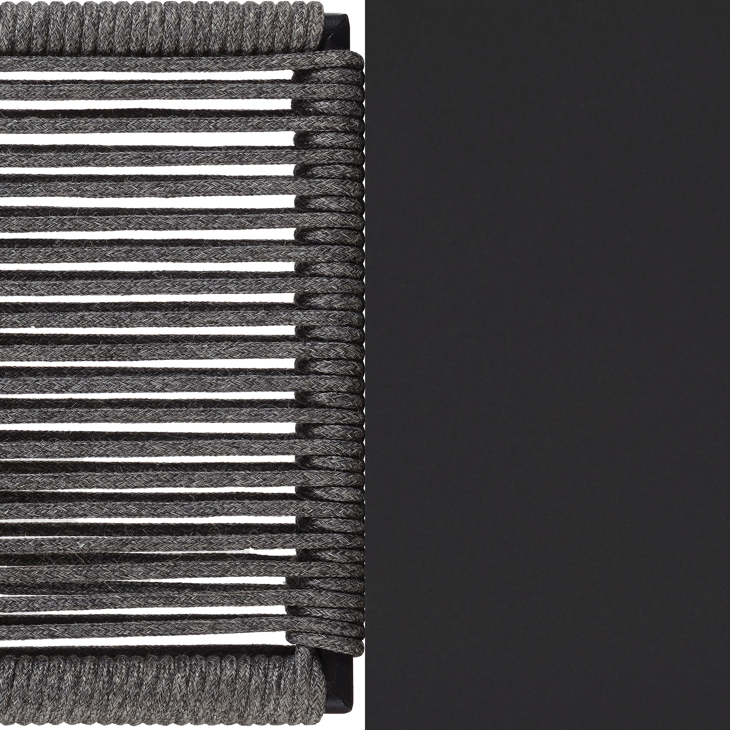 Jerome Woven Rope Stackable Side Chair Charcoal (Set of 2) — view 12