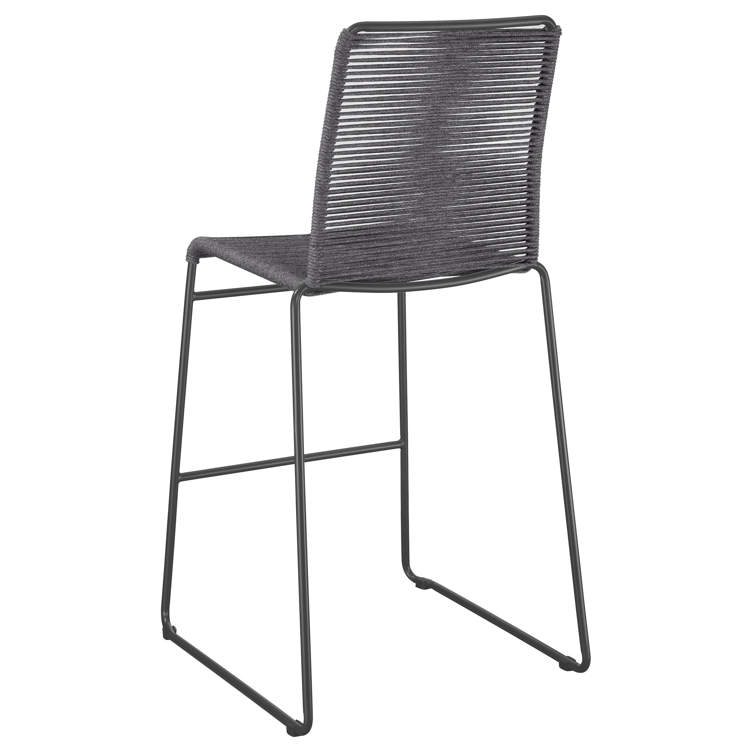 Jerome Woven Rope Metal Bar Chair Charcoal (Set of 2) — view 7