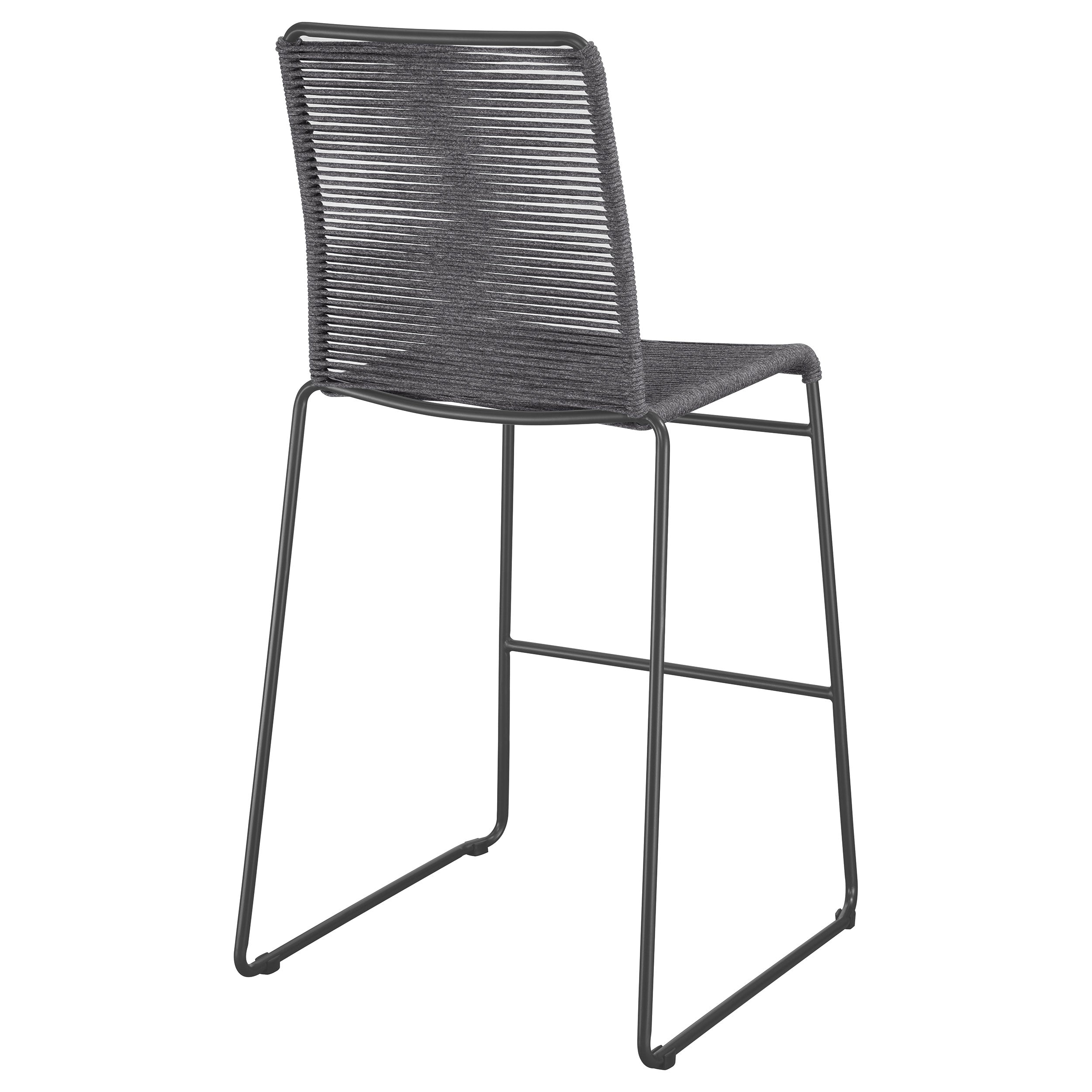 Jerome Woven Rope Metal Bar Chair Charcoal (Set of 2) — view 8