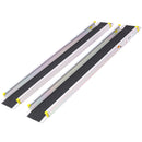 Premium Adjustable Telescoping Wheelchair Track Ramps Aluminium - Silver