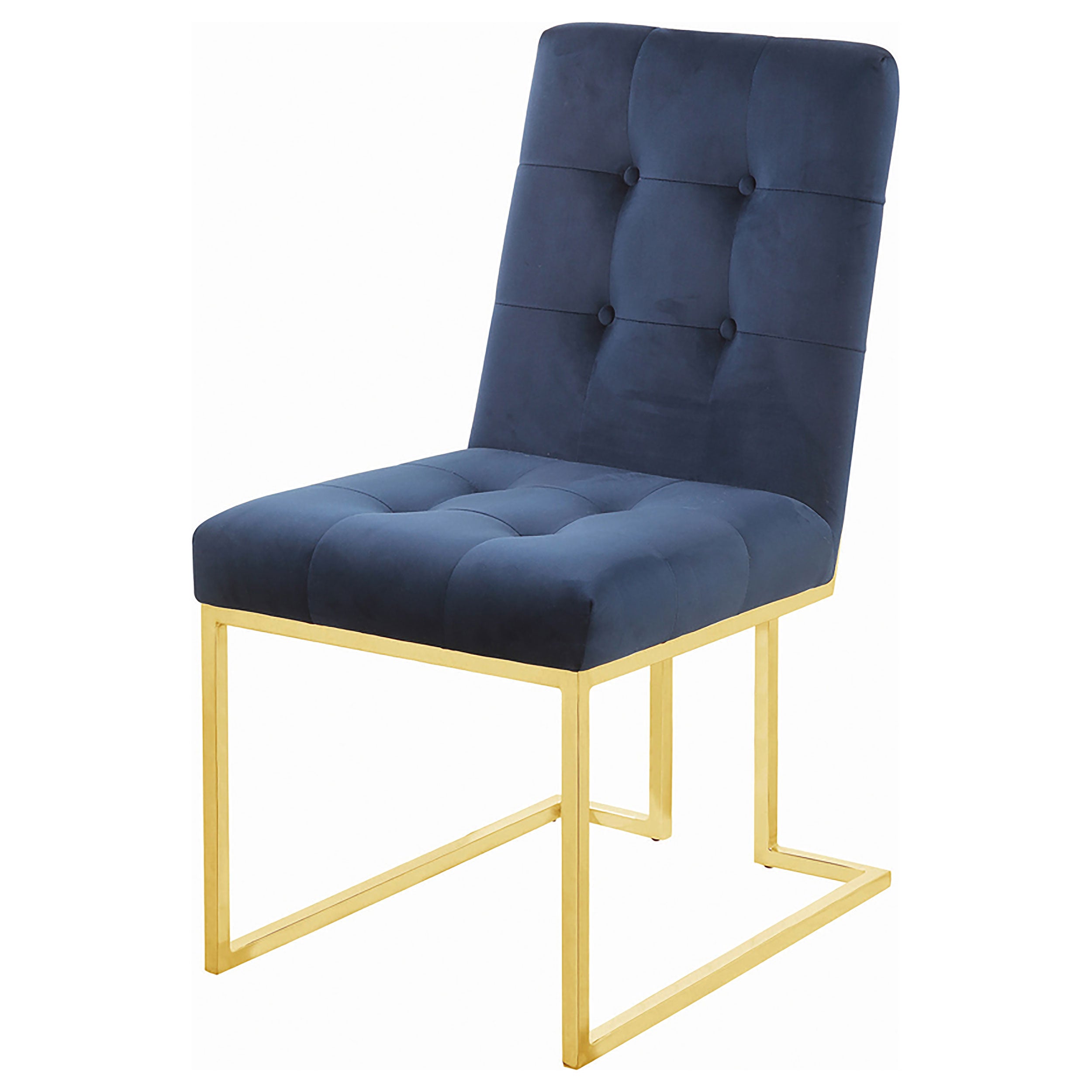 Cisco Velvet Upholstered Dining Side Chair Gold (Set of 2) — view 5