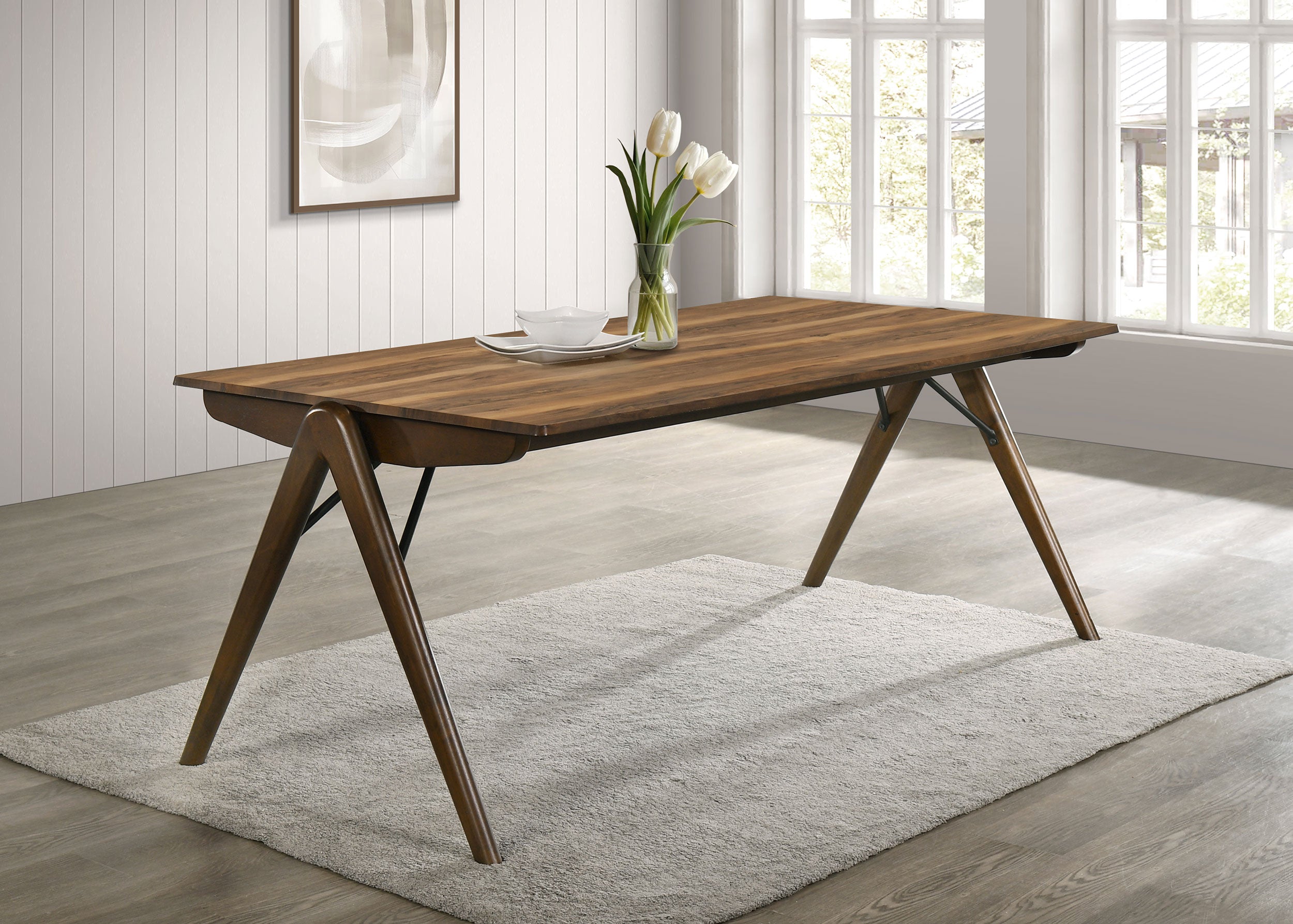 Randolph 82-inch Rectangular Dining Table Sheesham and Brown — view 2