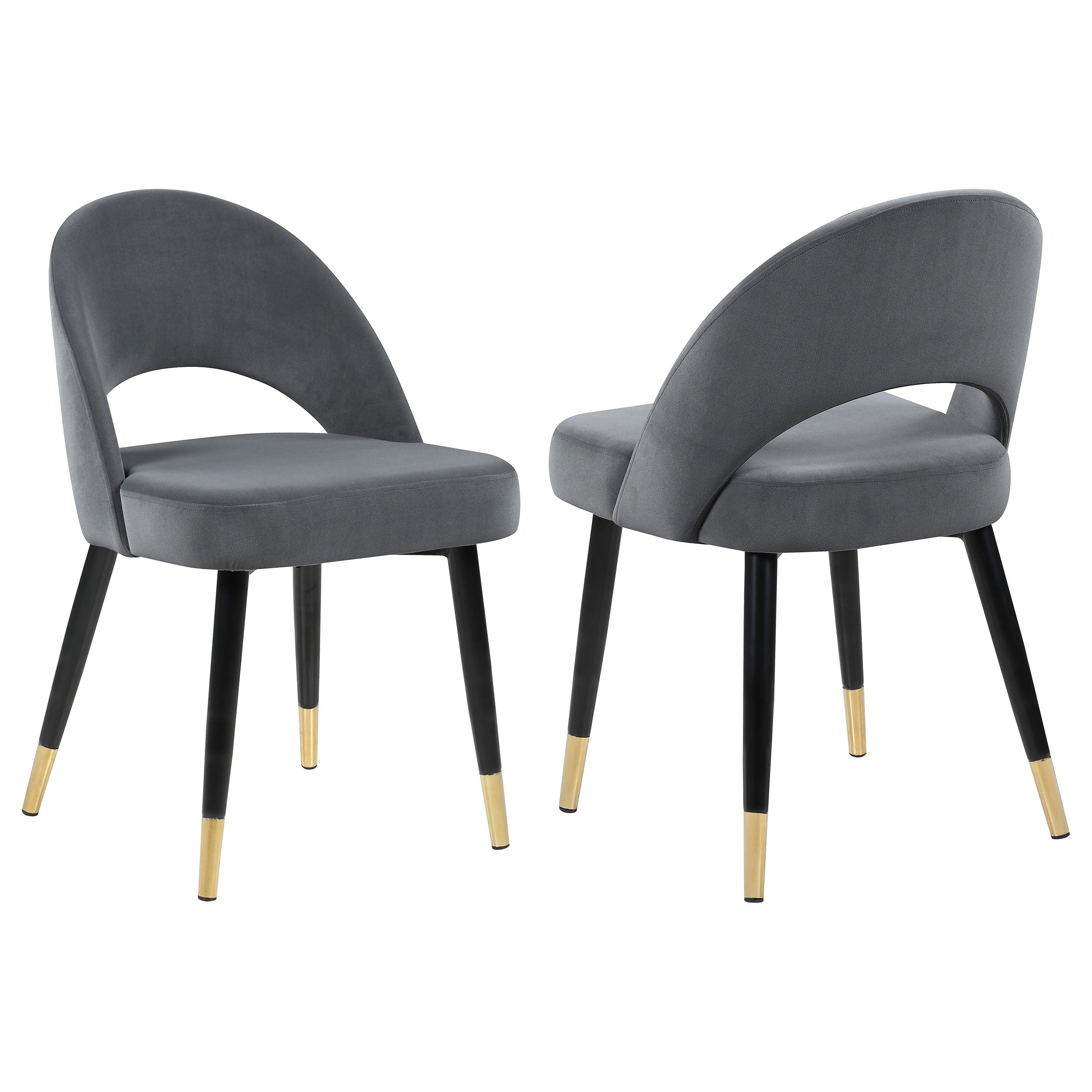 Lindsey Upholstered Dining Side Chair Grey (Set of 2) — view 1