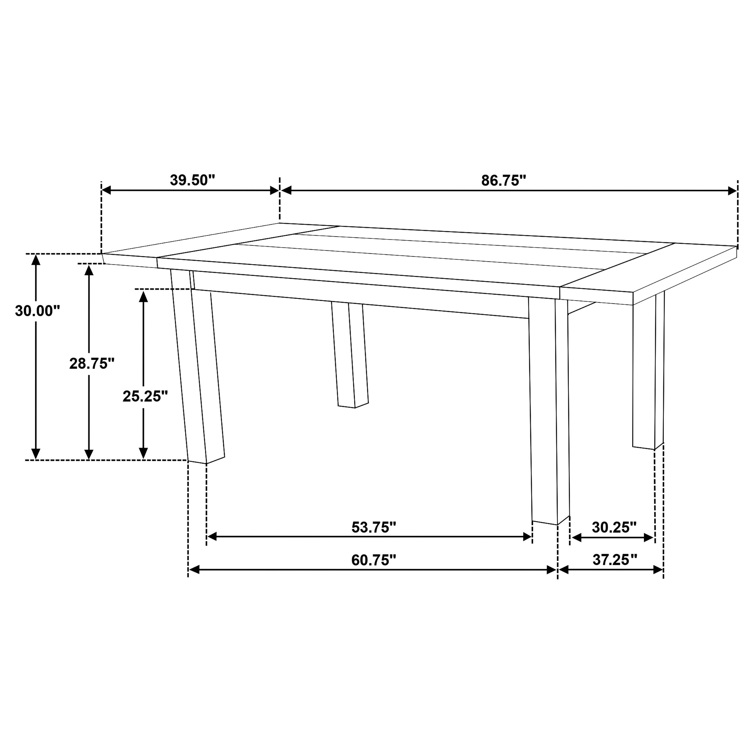 Cardova 87-inch Solid Wood Extension Dining Table Vineyard Oak — view 14