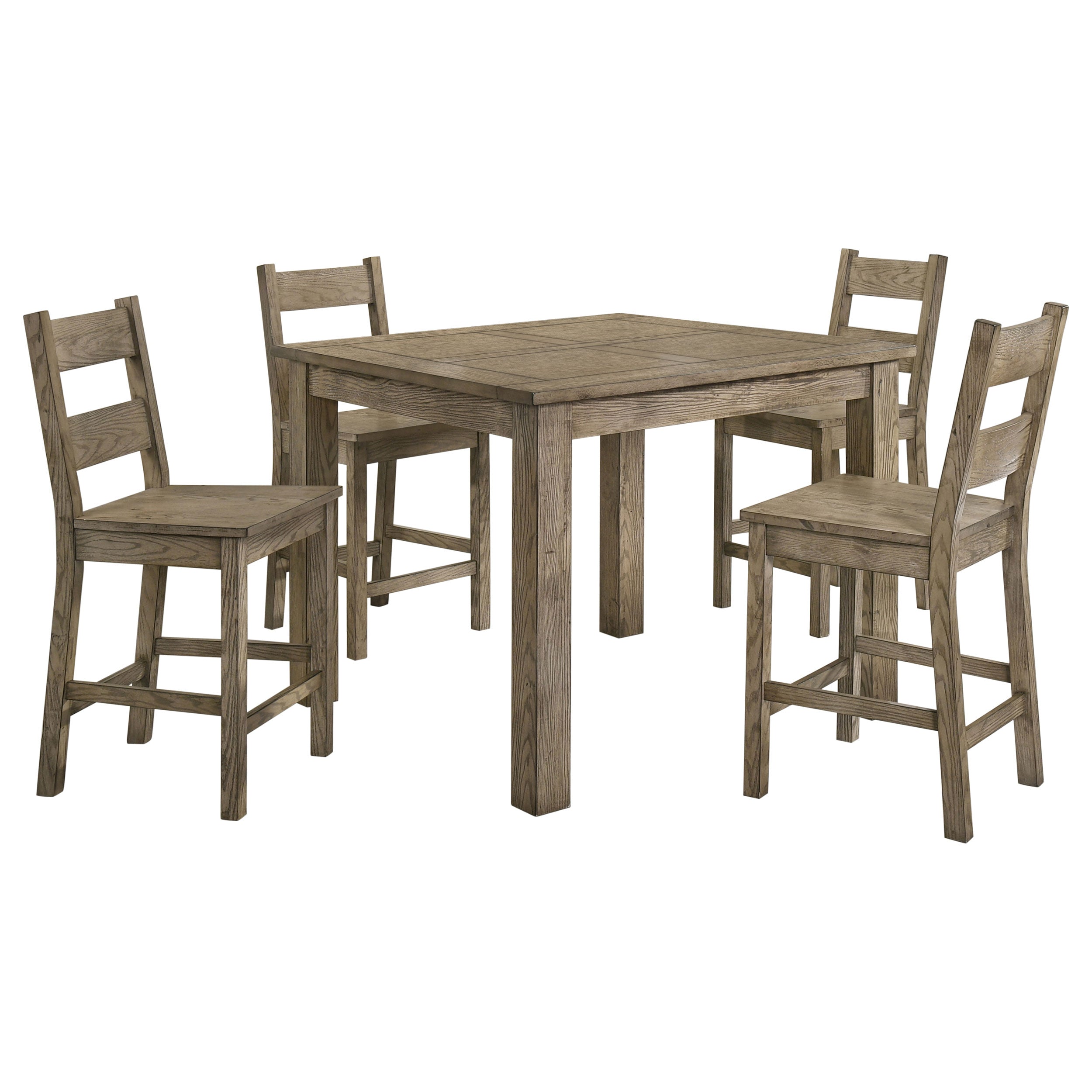 Cardova 5-piece Counter Height Dining Table Set Vineyard Oak — view 2