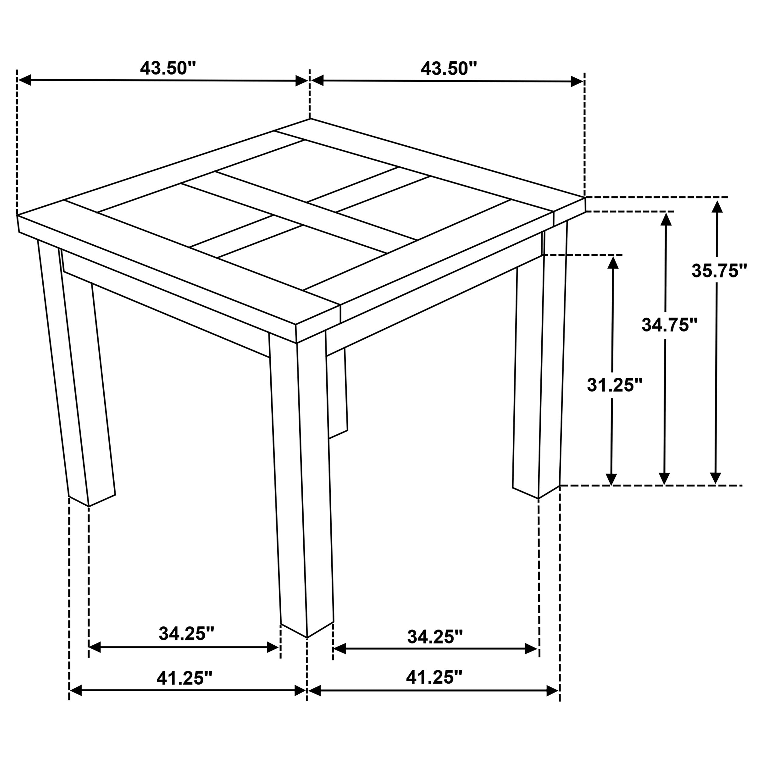 Cardova Square Counter Height Dining Table Vineyard Oak — view 9