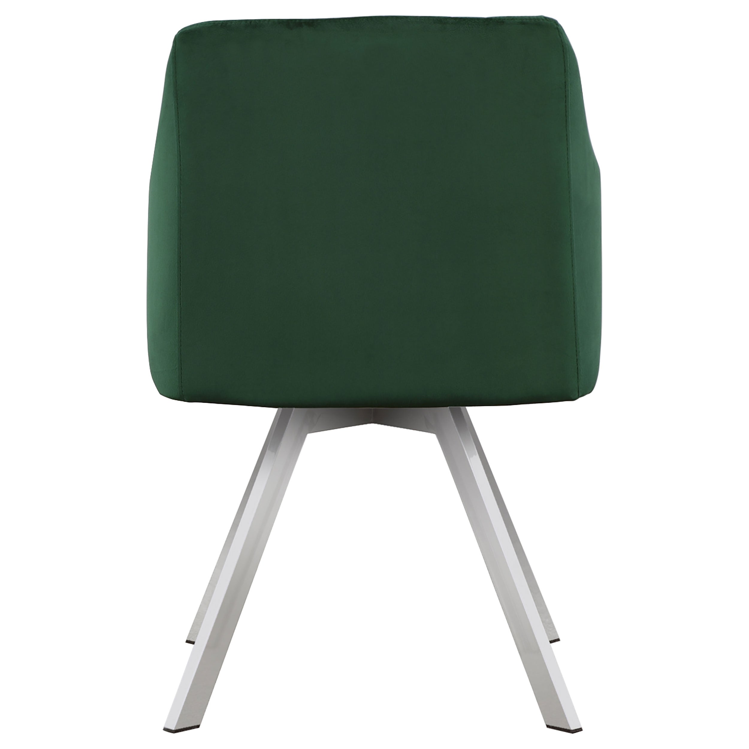 Arika Velvet Upholstered Swivel Dining Arm Chair Green — view 6