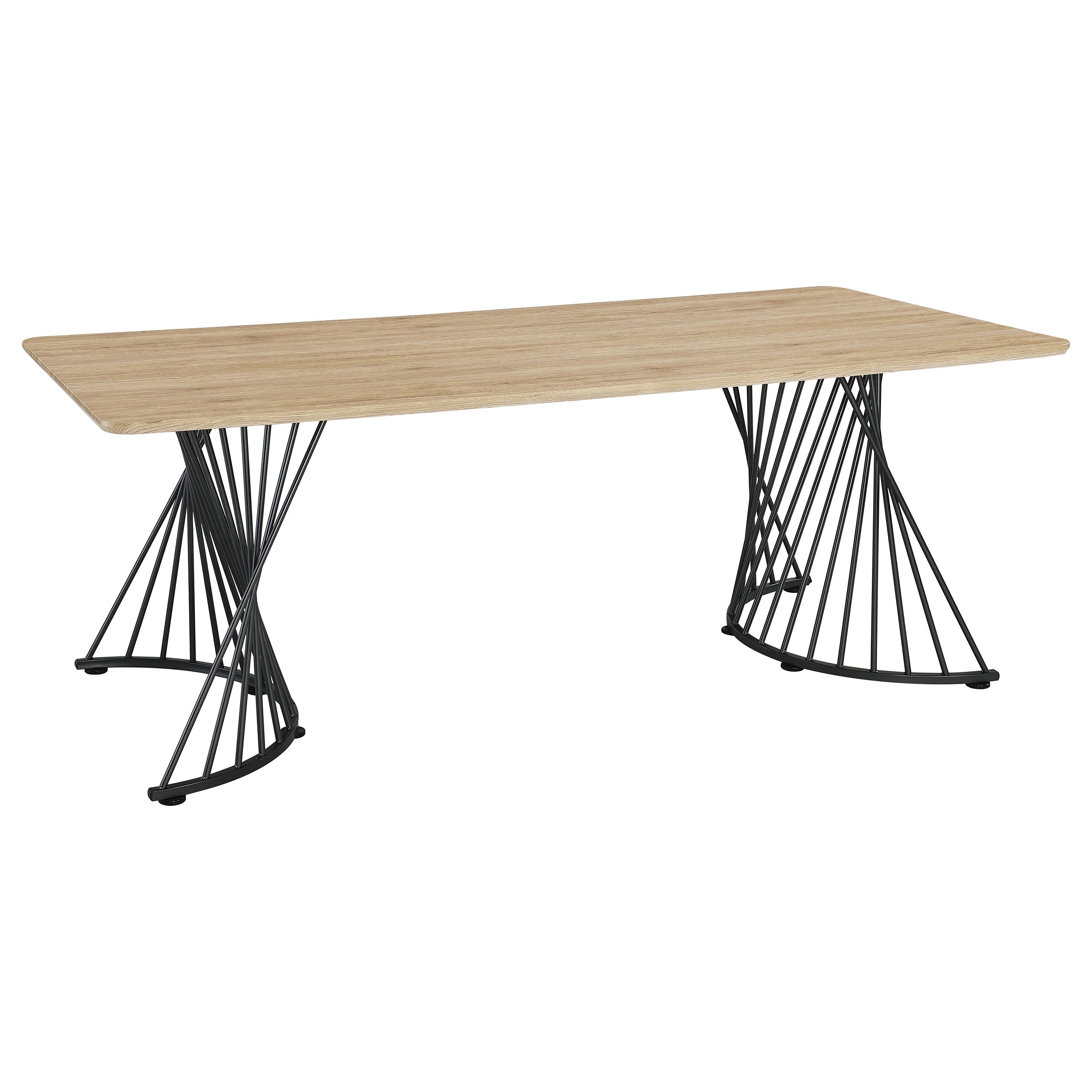 Altus 80-inch Composite Wood Dining Table Natural Oak — view 1