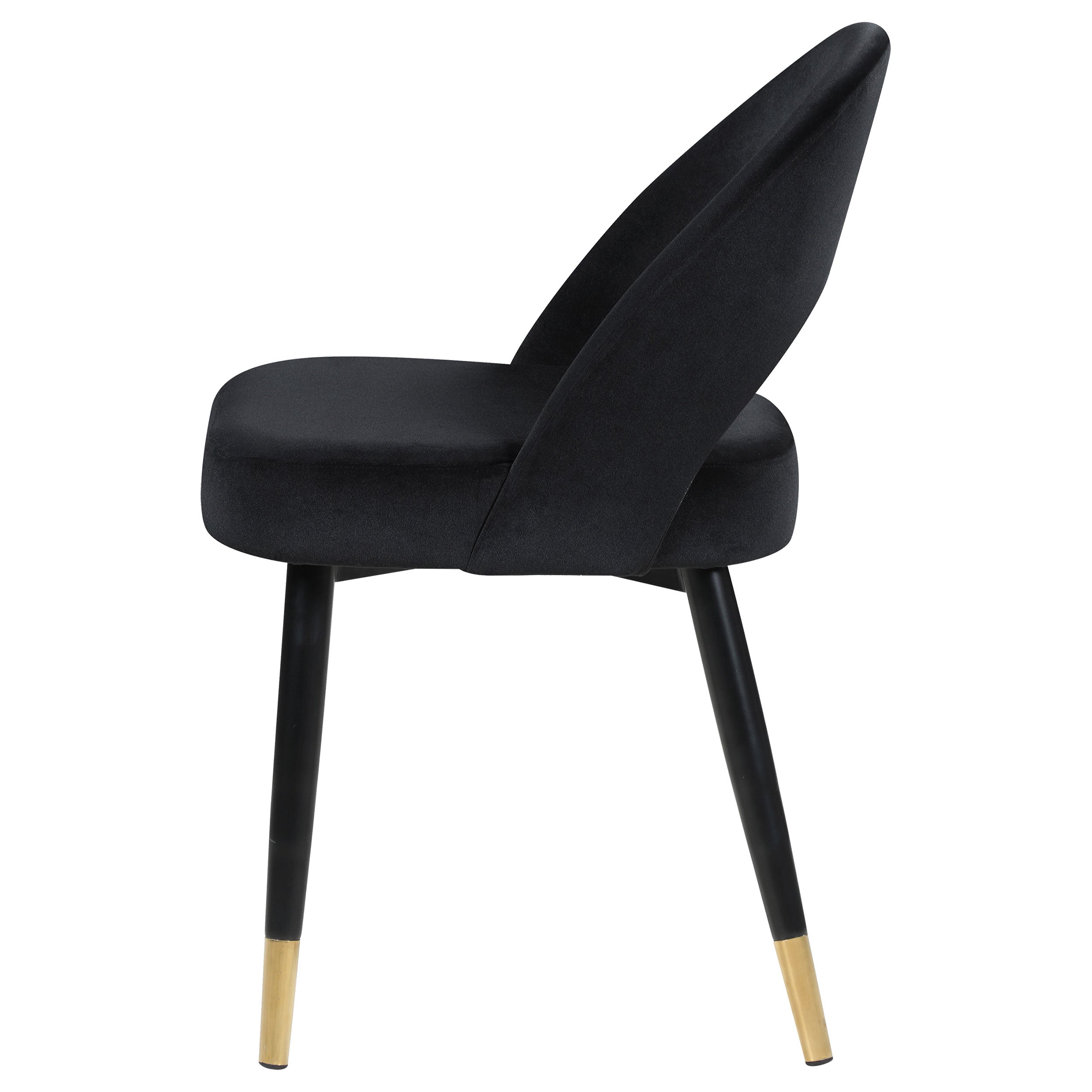 Lindsey Upholstered Dining Side Chair Black (Set of 2) — view 6