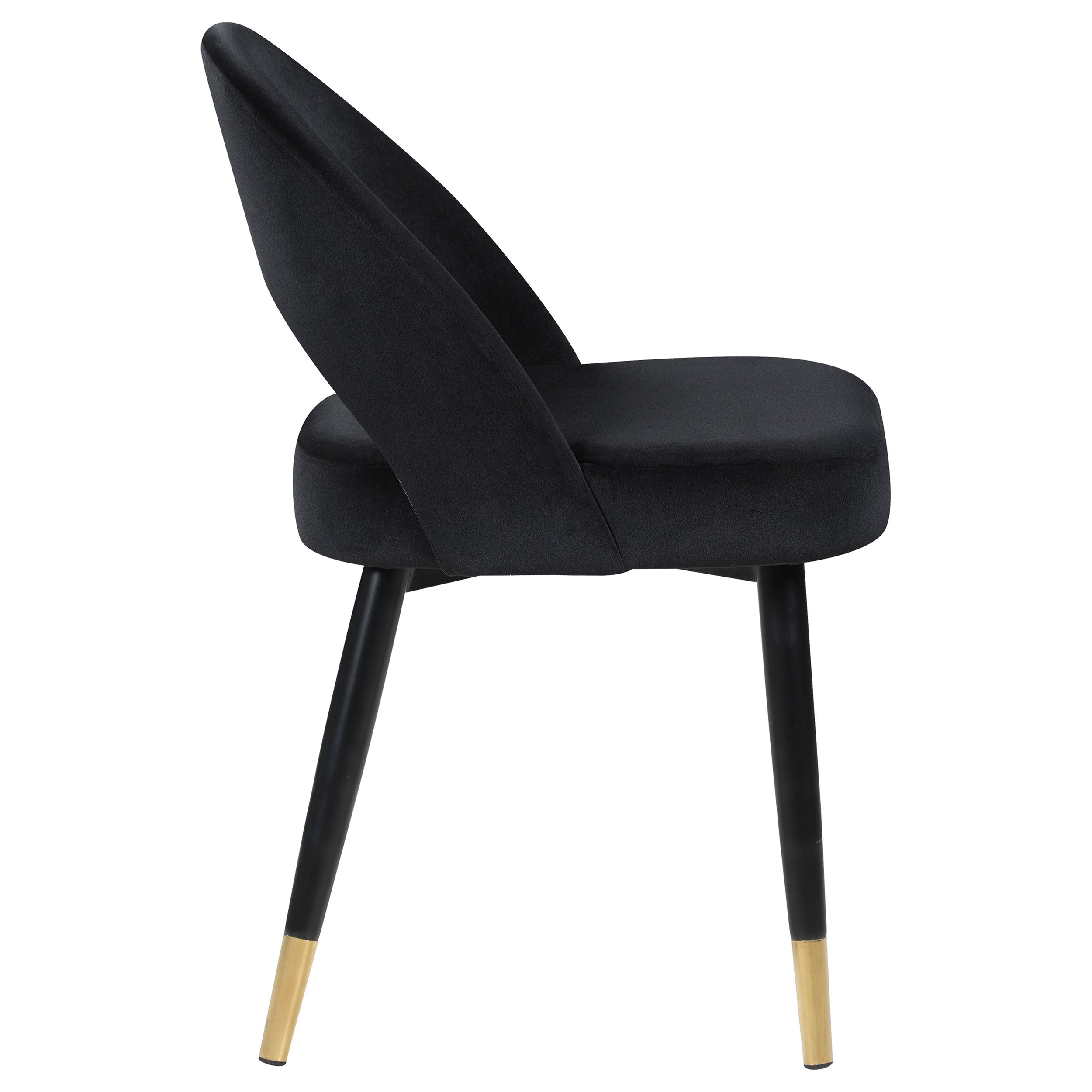 Lindsey Upholstered Dining Side Chair Black (Set of 2) — view 10