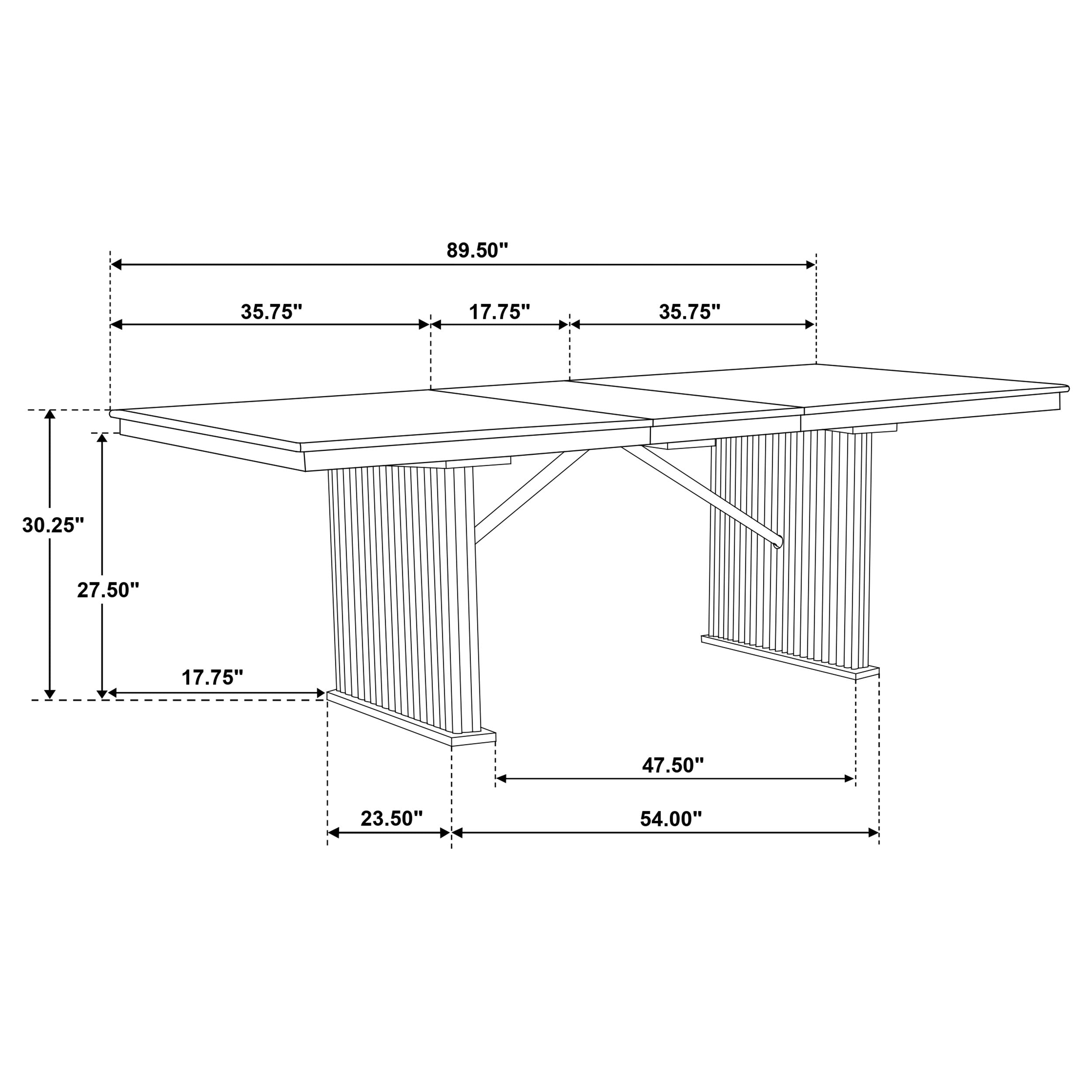 Adina 9-piece Extension Dining Set Distressed Light Brown — view 14