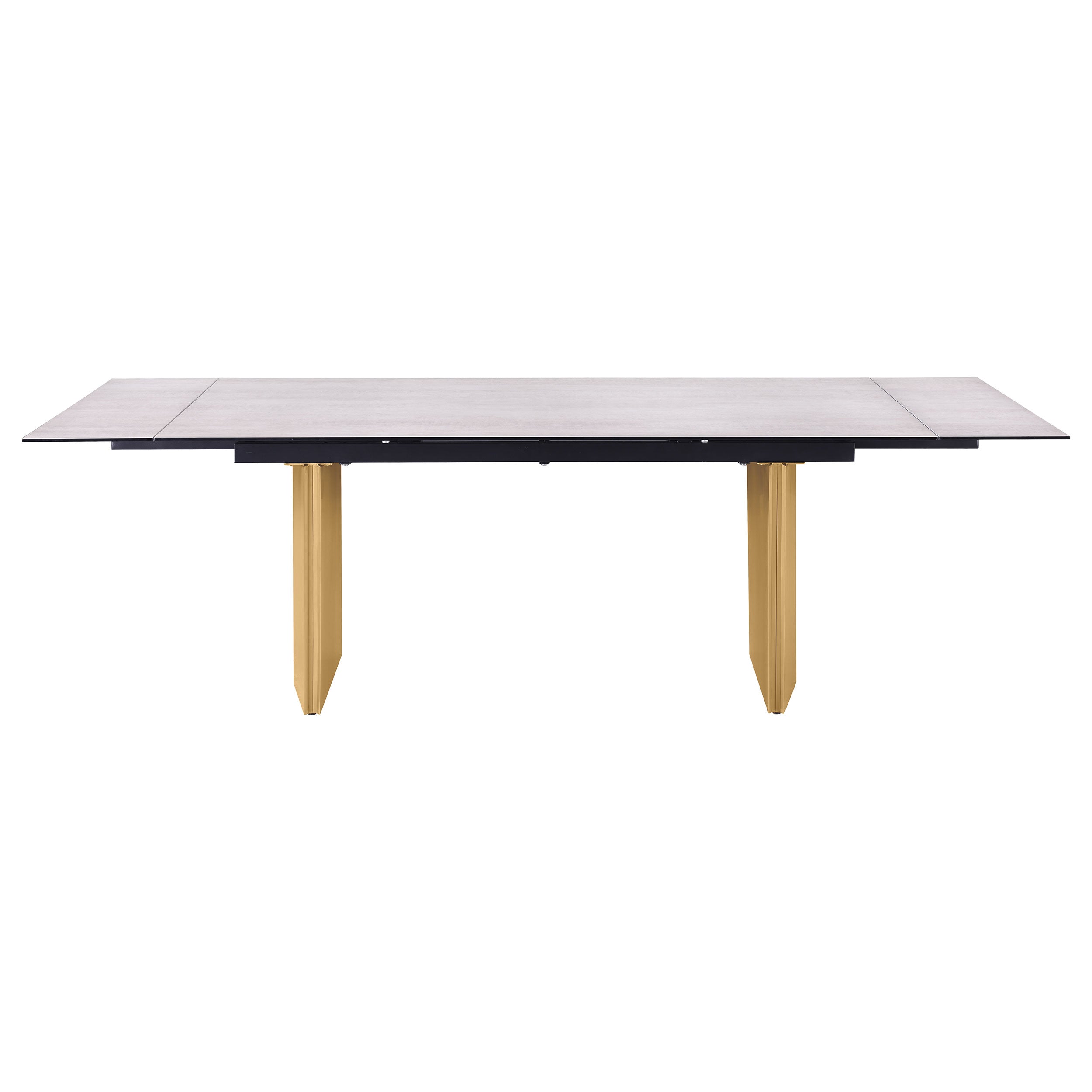 Vesa 97-inch Glass Top Extension Dining Table Beige — view 6