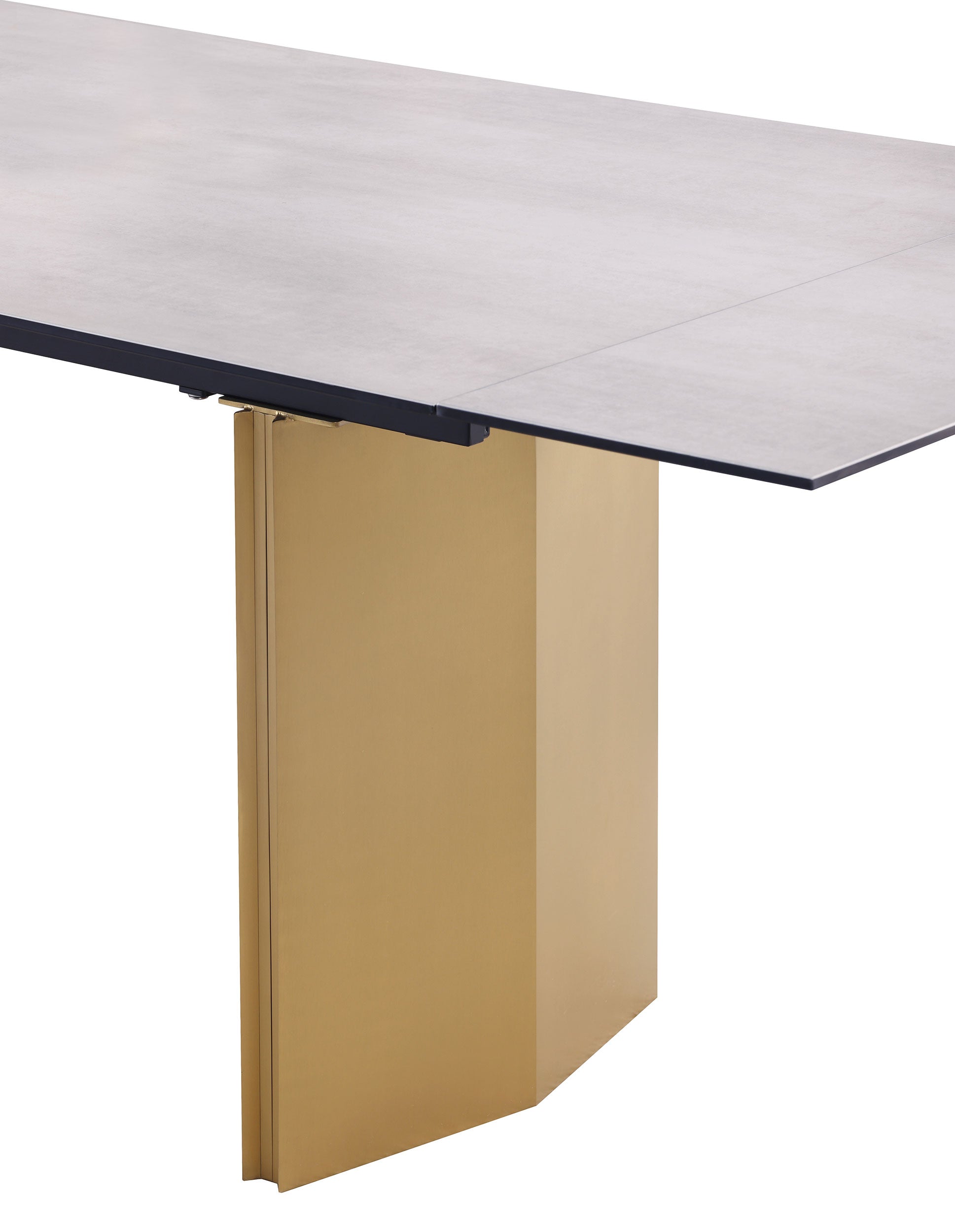 Vesa 97-inch Glass Top Extension Dining Table Beige — view 9