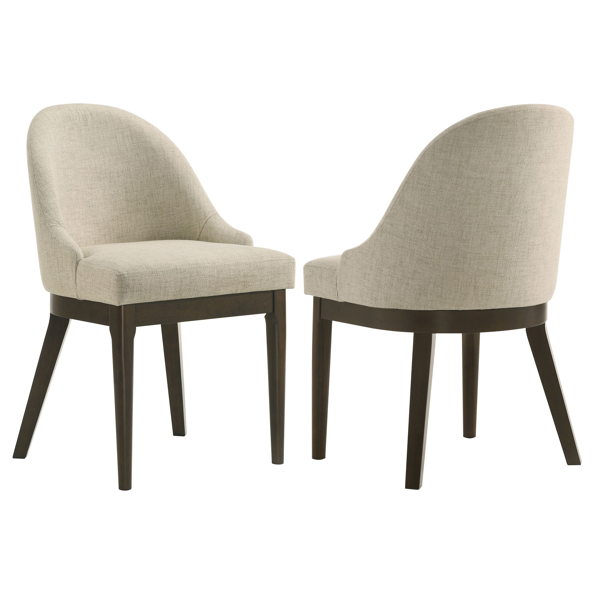 Reseda Upholstered Dining Side Chair Beige (Set of 2) — view 1