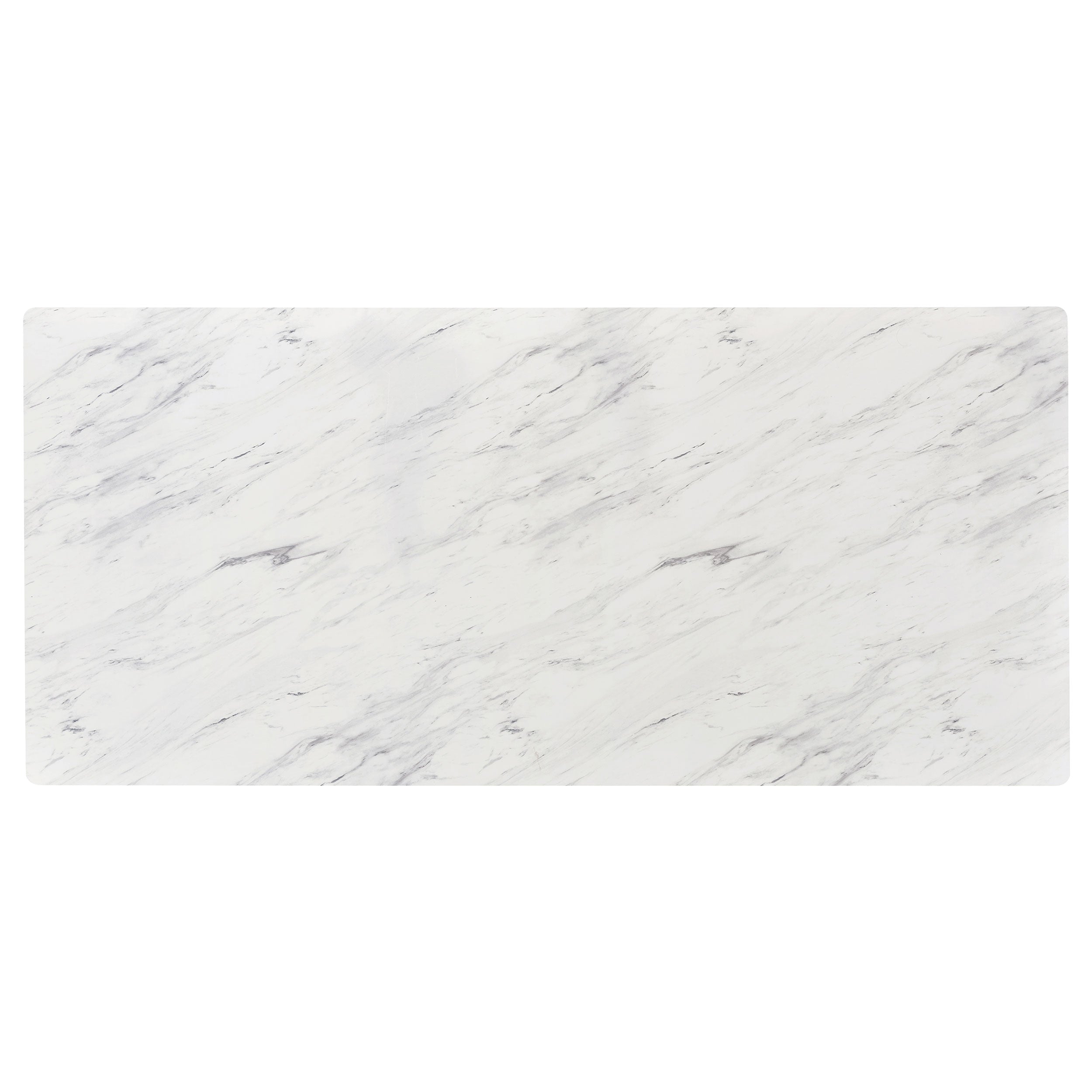 Mayer Rectangular 87-inch Faux Marble Dining Table White — view 5